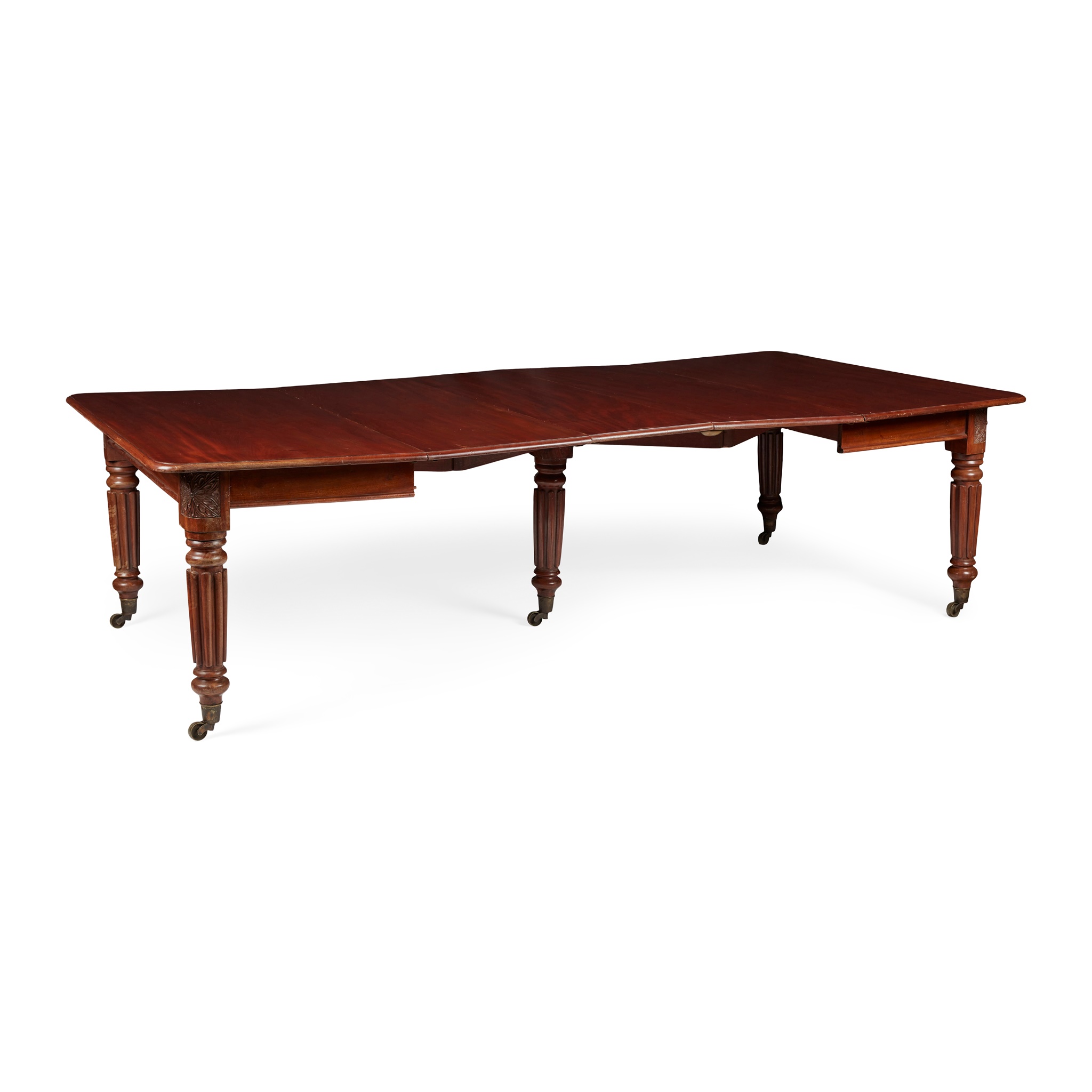 WILLIAM IV MAHOGANY EXTENDING DINING TABLE