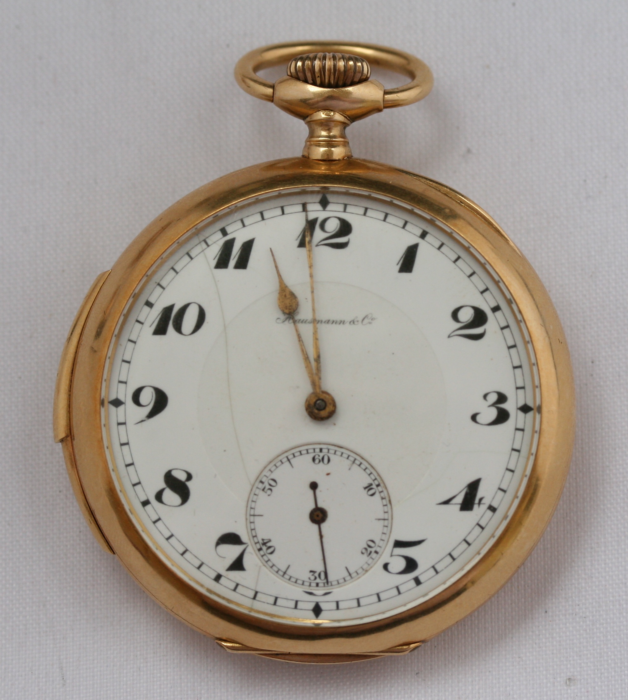 HAUSSMANN & Co. - An 18ct gold cased, keyless wind, repeater pocket watch
