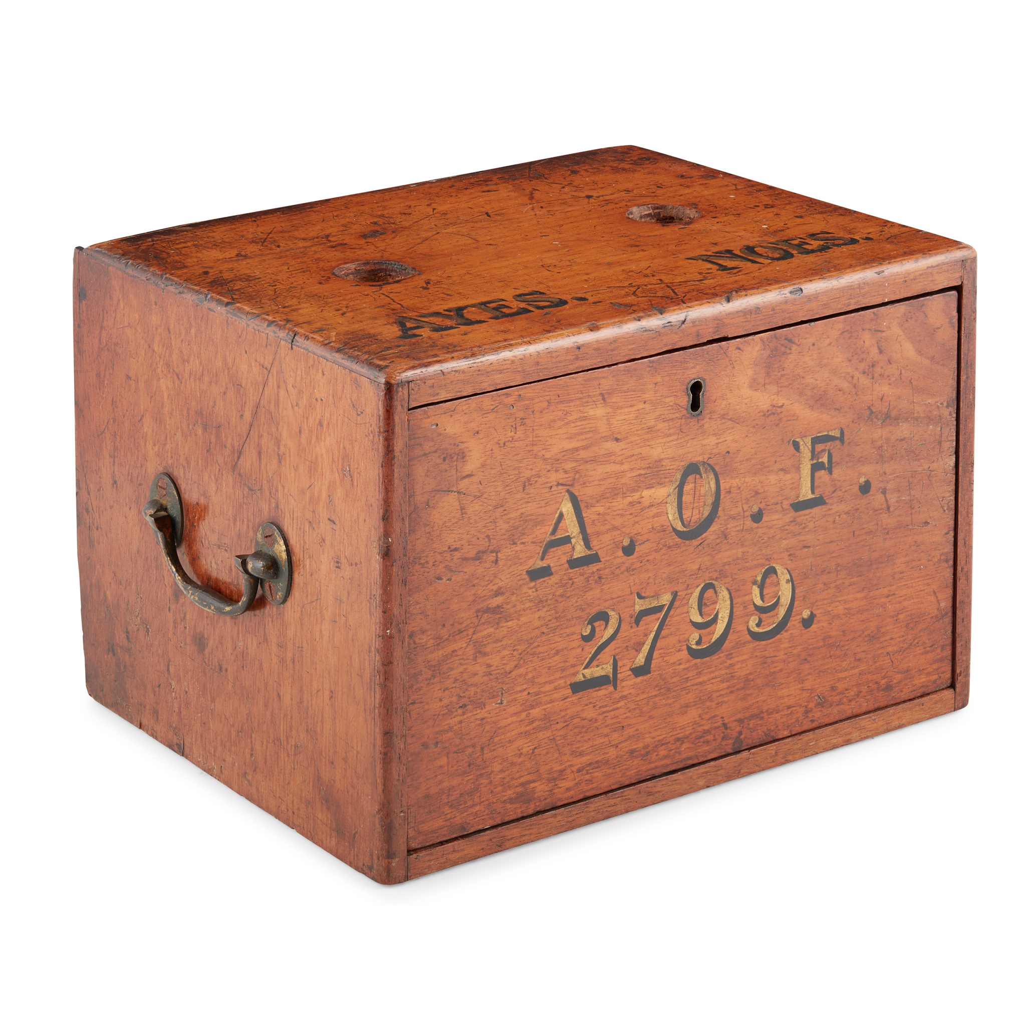 VICTORIAN OAK BALLOT BOX