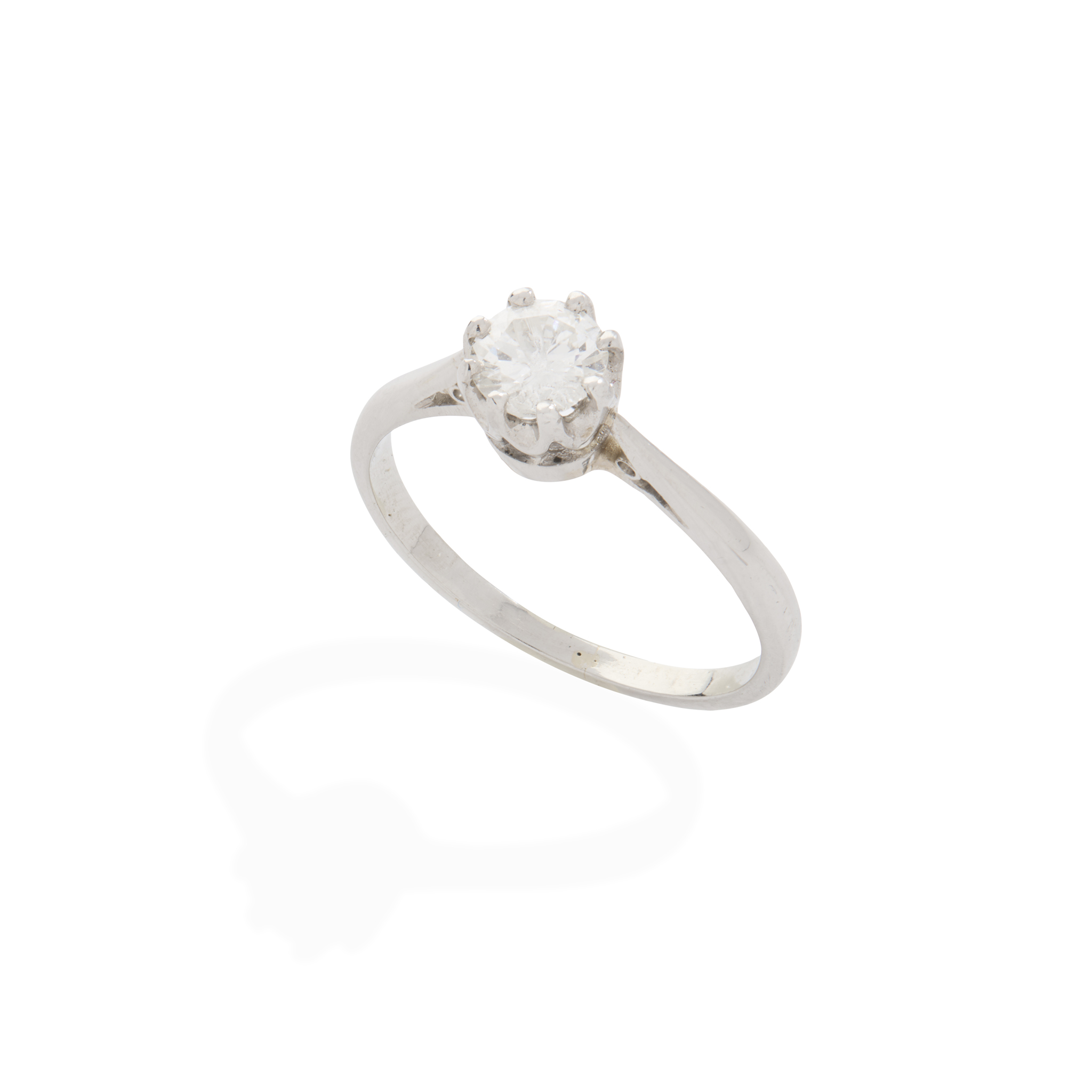 A diamond single-stone ring