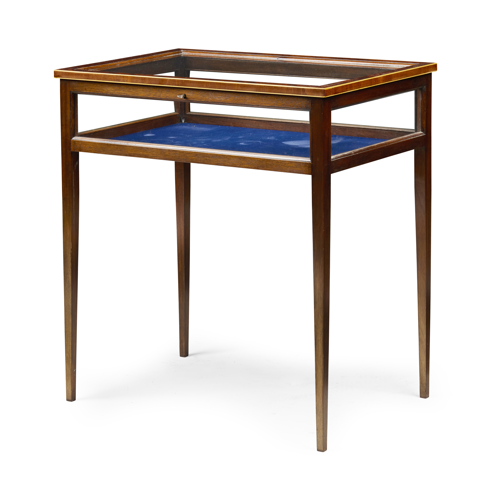 EDWARDIAN MAHOGANY AND BOXWOOD BIJOUTERIE TABLE