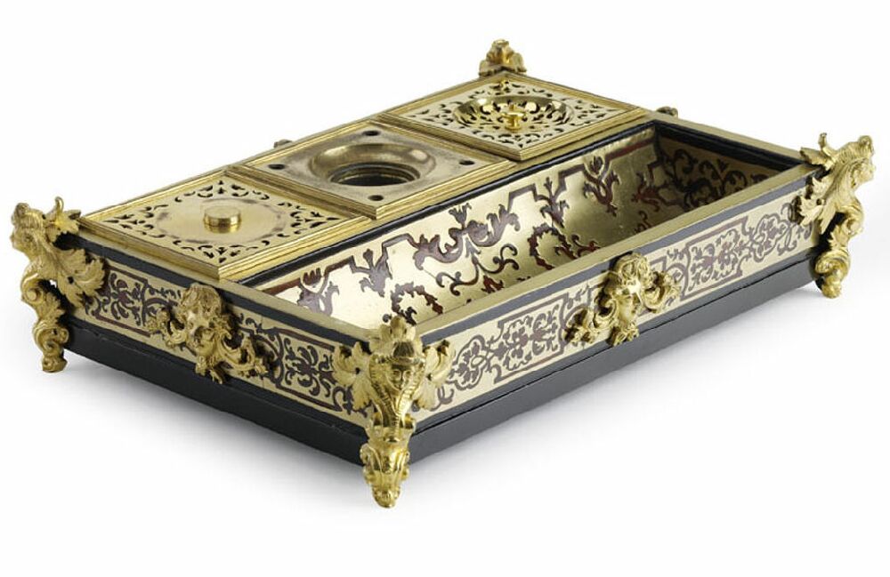 A 19th century Boulle marquetry desk stand