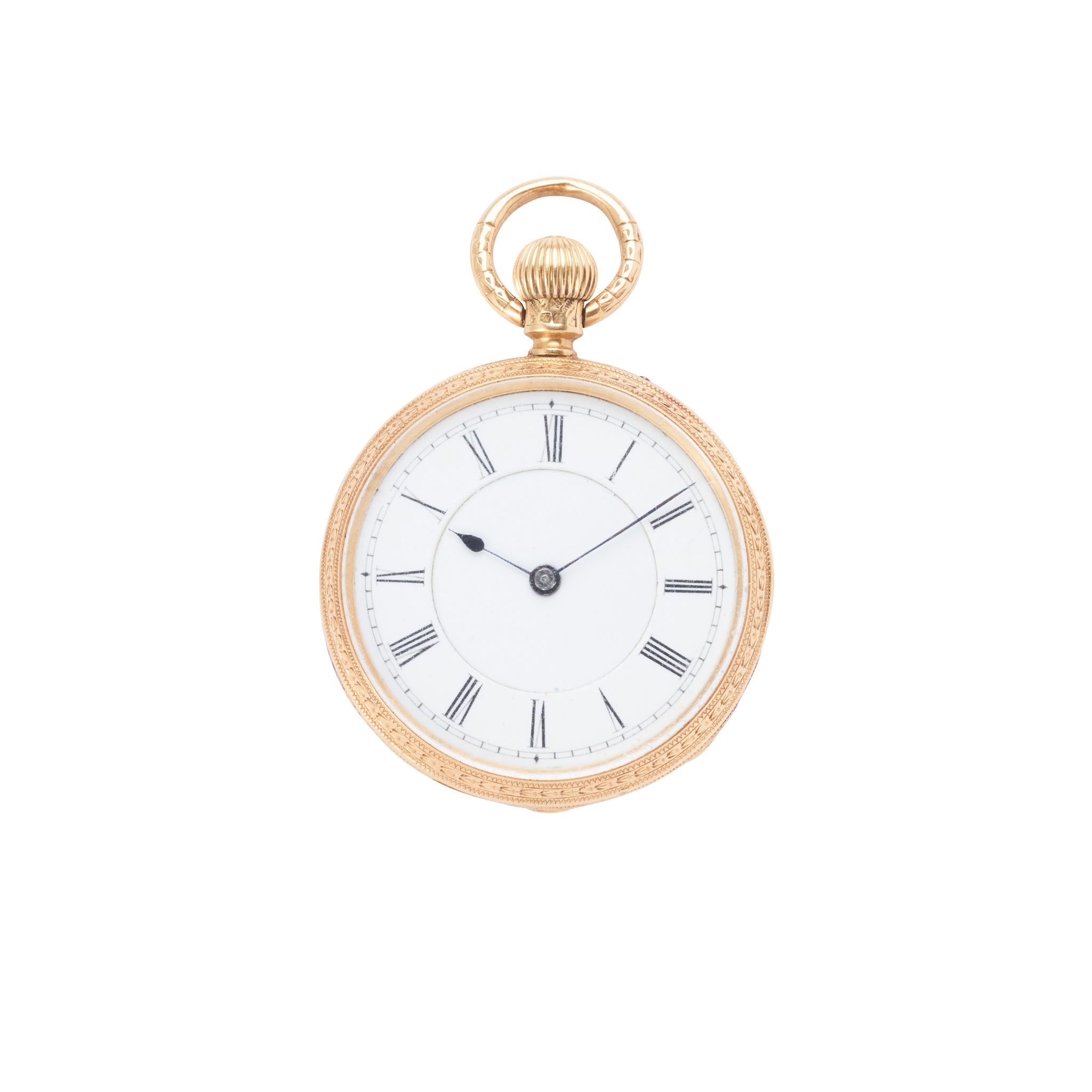 An 18ct fob watch