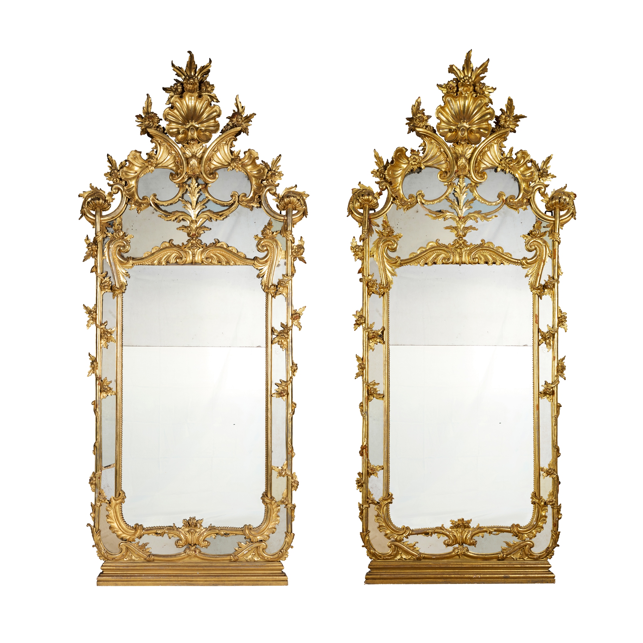 PAIR OF LARGE AND IMPRESSIVE GEORGE IV GILTWOOD PIER MIRRORS