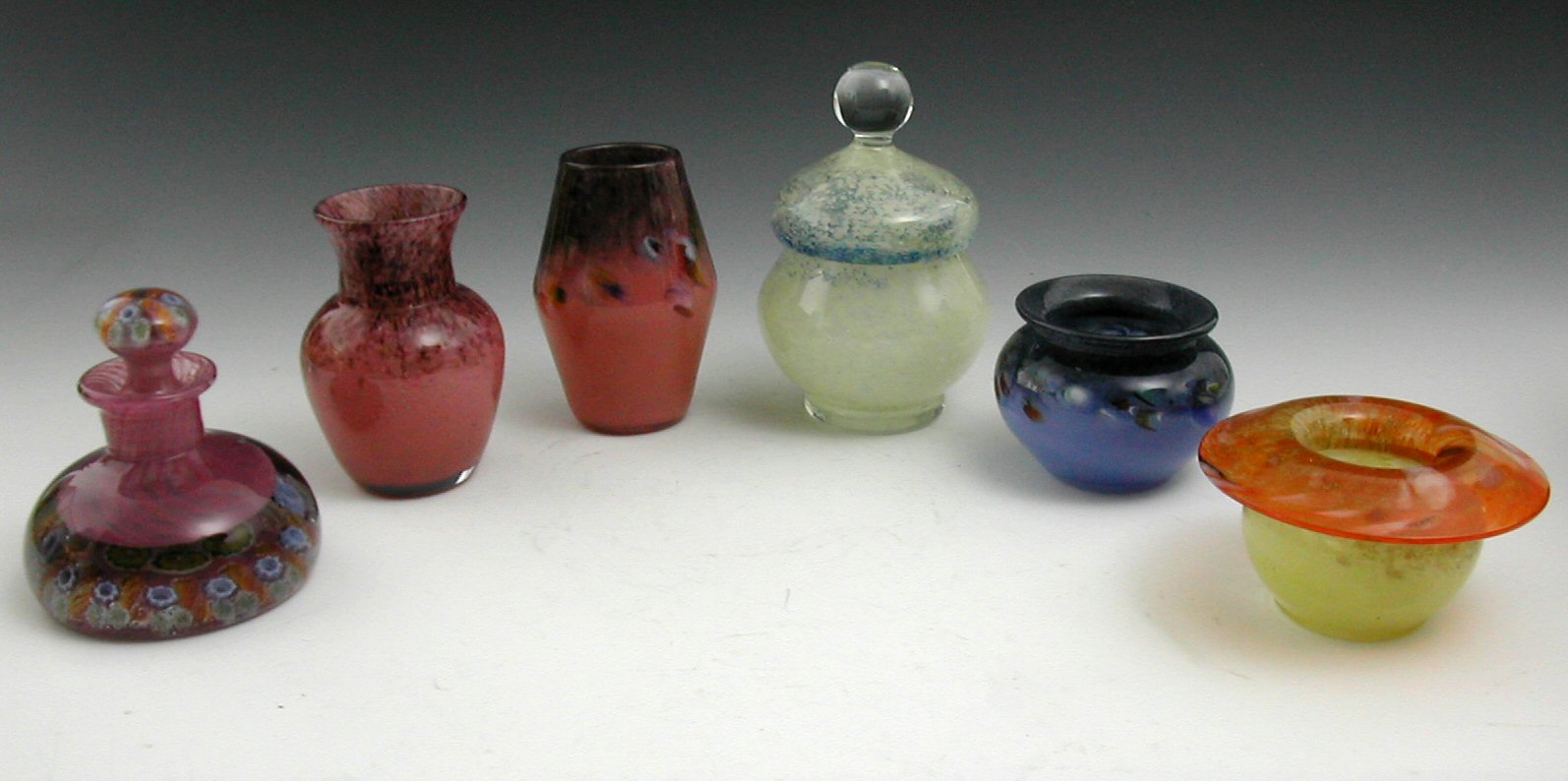 A Vasart glass ink bottle and stopper,