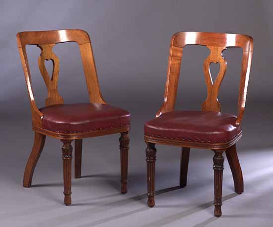 A set of eleven Edwardian mahogany dining chairs