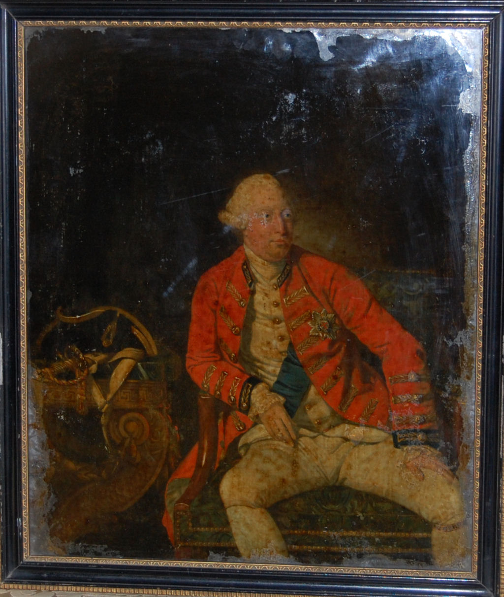 GROUP OF FIVE REVERSE GLASS PRINTS