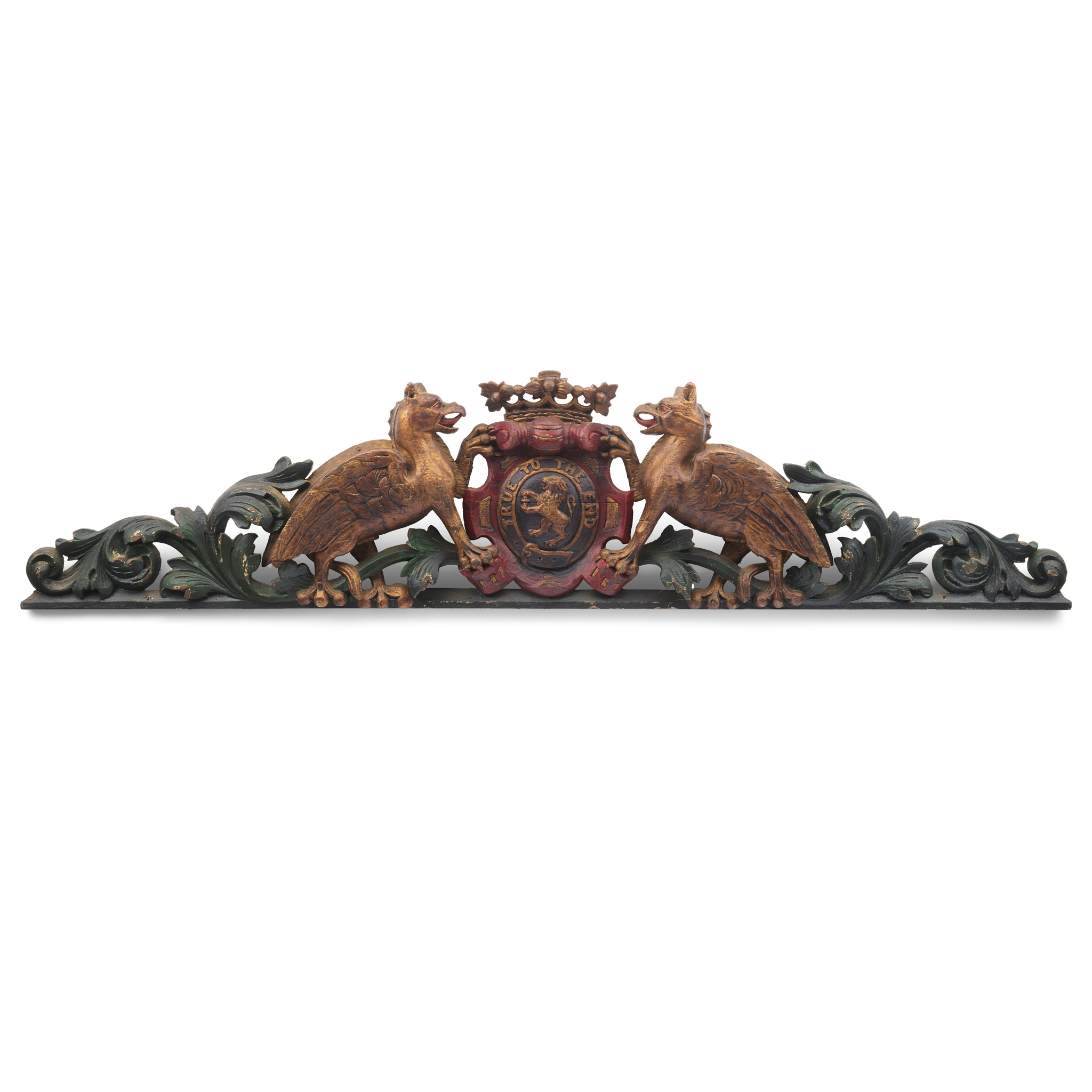 CARVED AND POLYCHROMED CREST