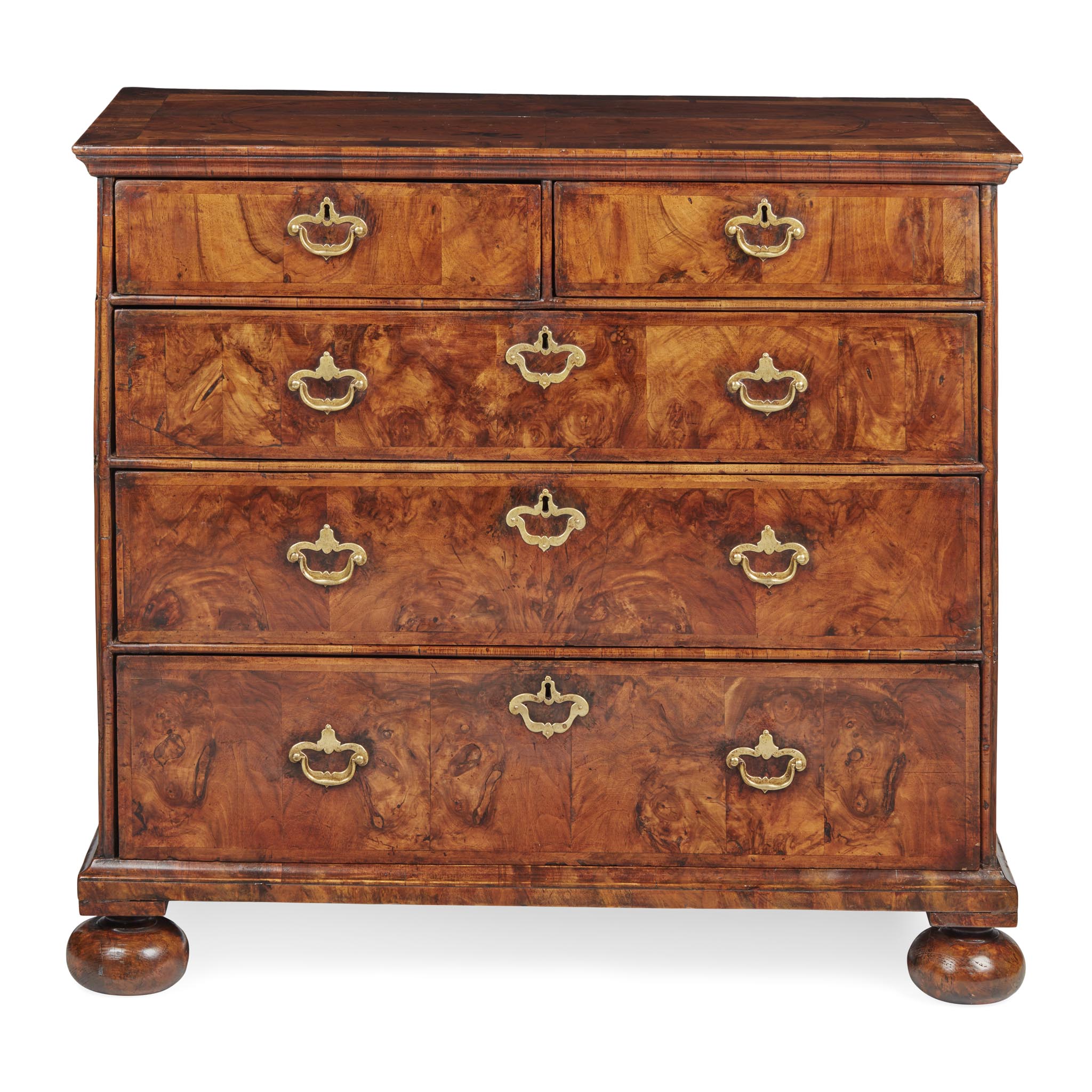 QUEEN ANNE WALNUT CHEST OF DRAWERS