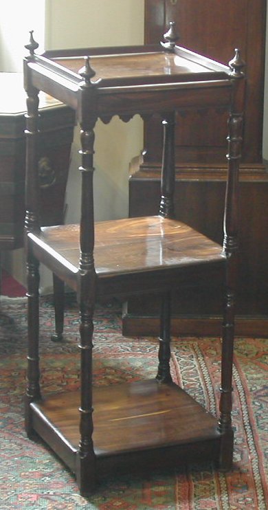 A small Scottish Regency laburnum whatnot,