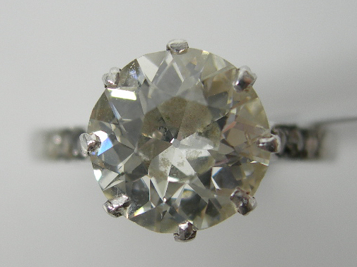 A diamond single-stone ring,