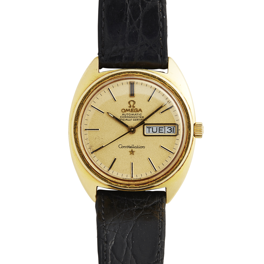 OMEGA - A gentleman's 18ct gold cased wrist watch