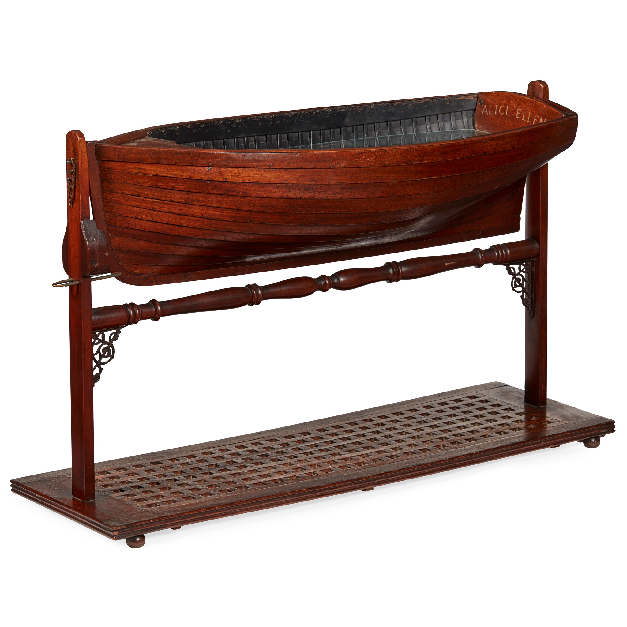 NOVELTY VICTORIAN OAK 'SHIP' CRIB