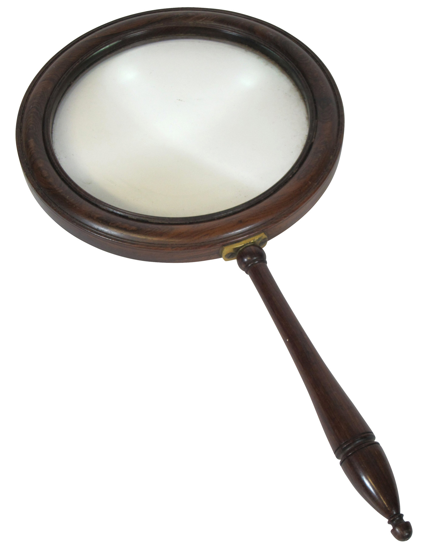 LARGE VICTORIAN ROSEWOOD MAGNIFYING GLASS