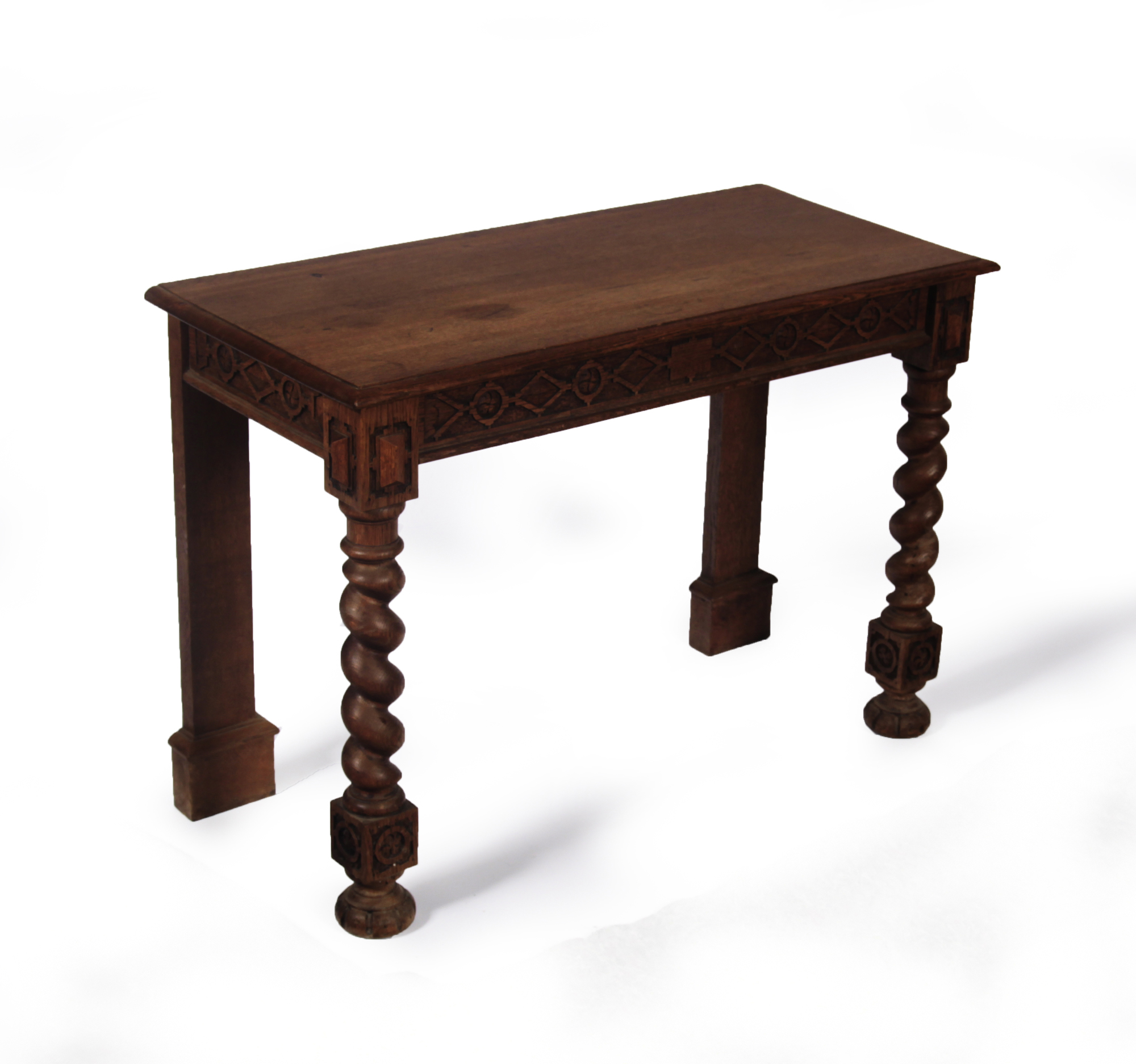 OAK HALL TABLE BY EDWARDS AND ROBERTS