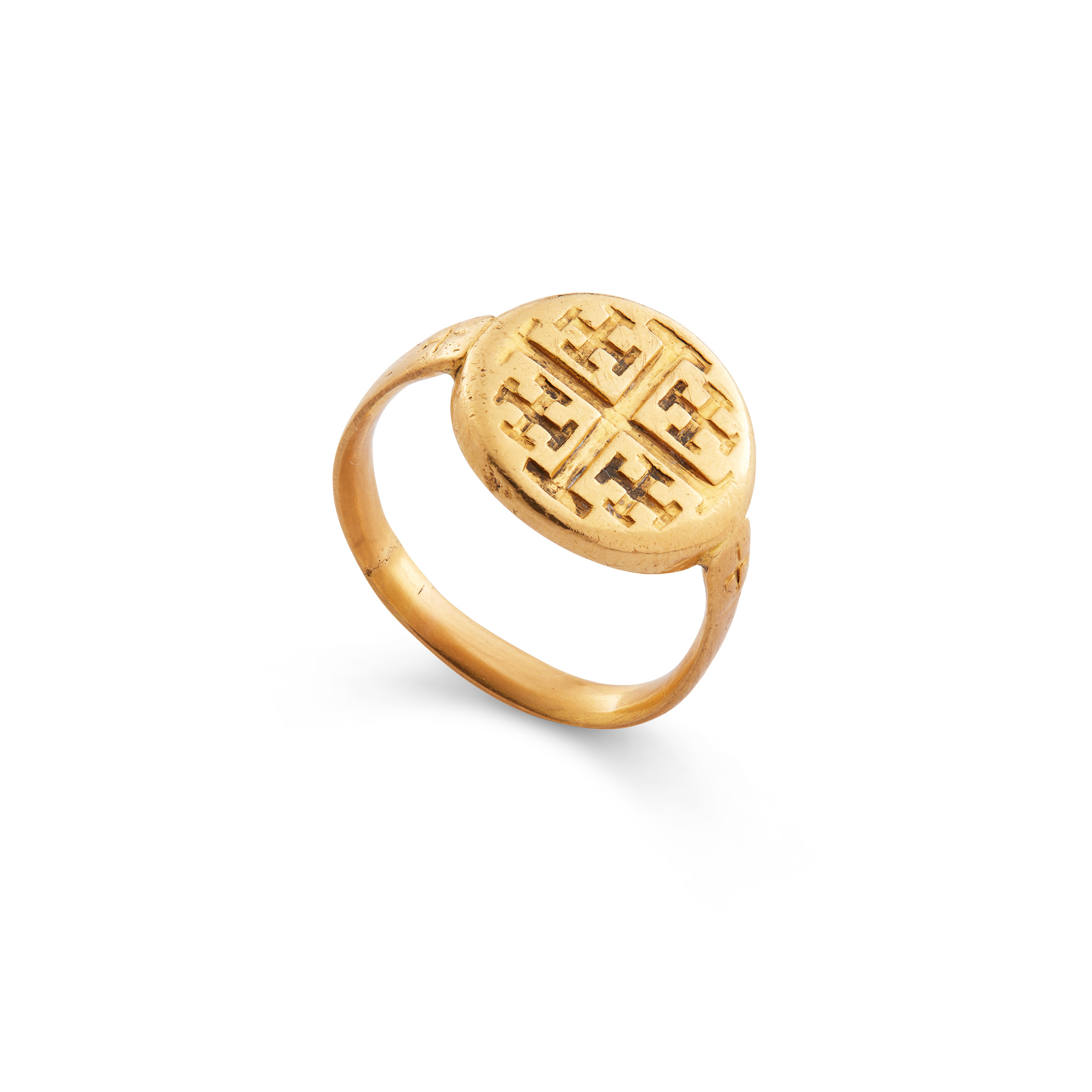 A Jerusalem cross ring, possibly late Medieval