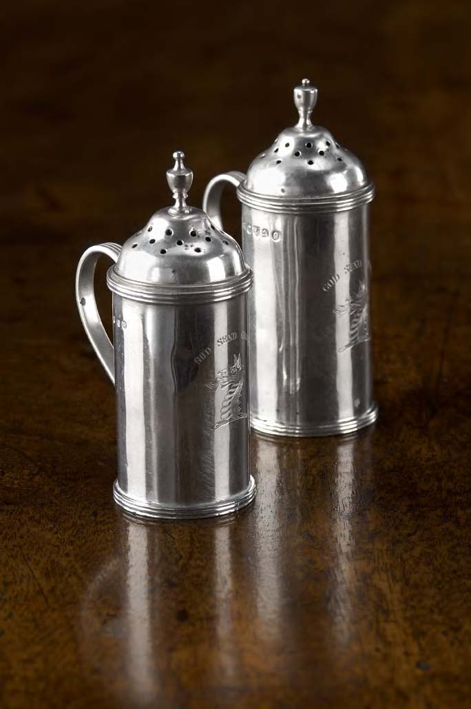 A matched pair of kitchen peppers,