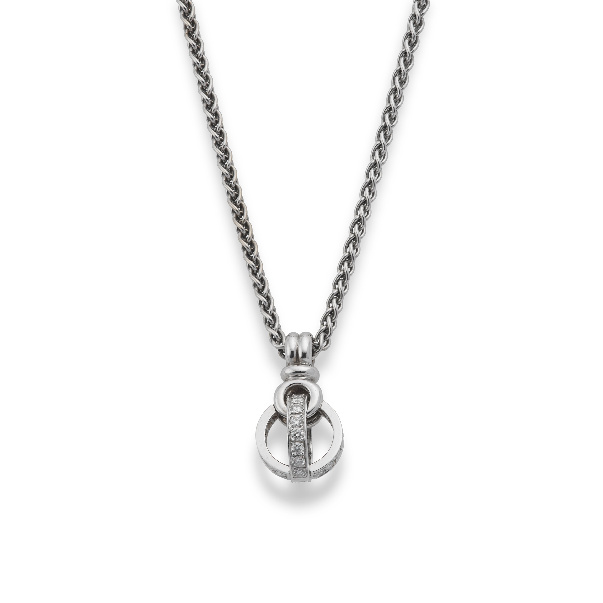Garrard: A diamond orb pendant necklace