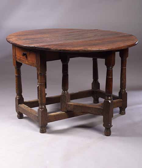 A 19th century oak gateleg table