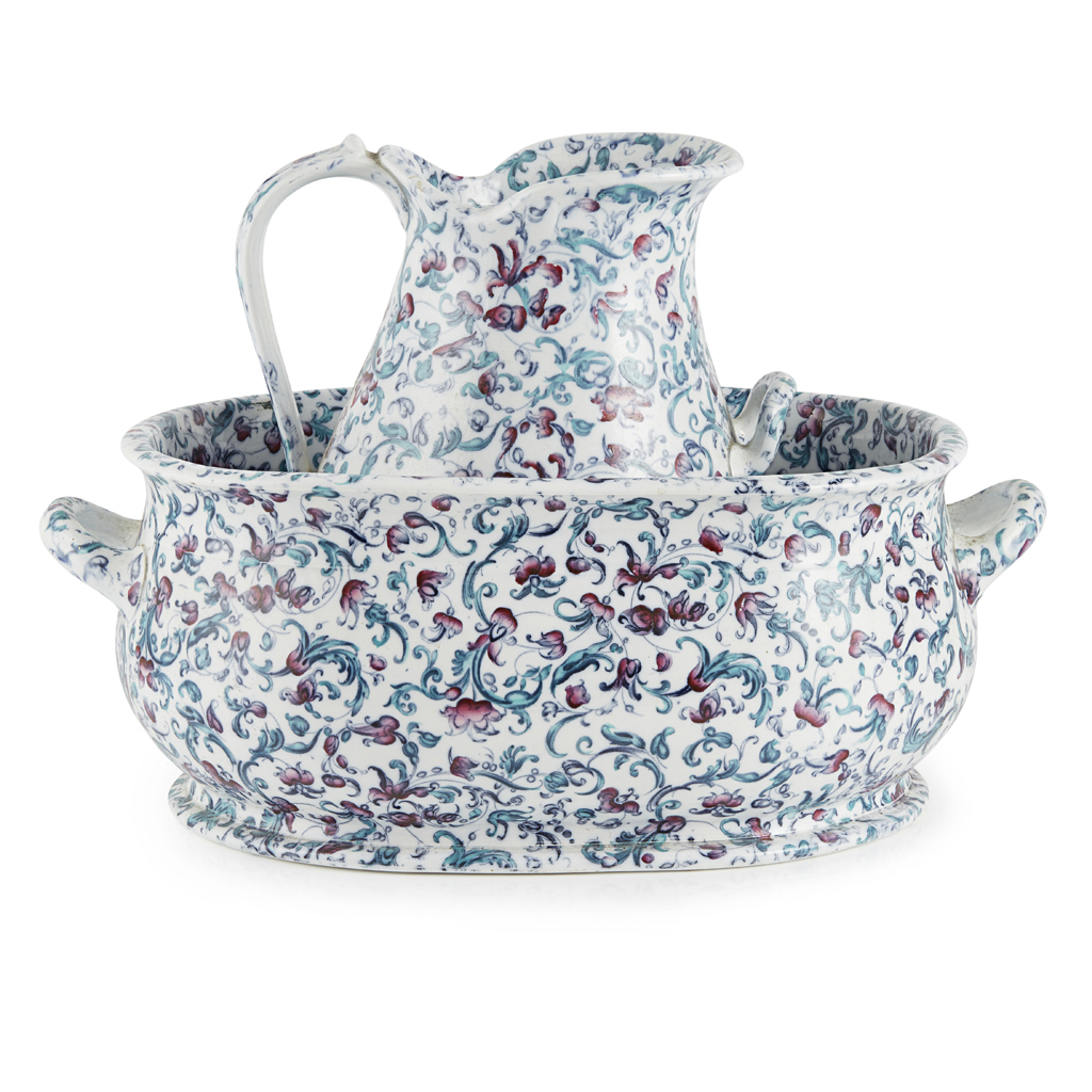 MINTON NEW STONE CHINA FOOTBATH AND EWER