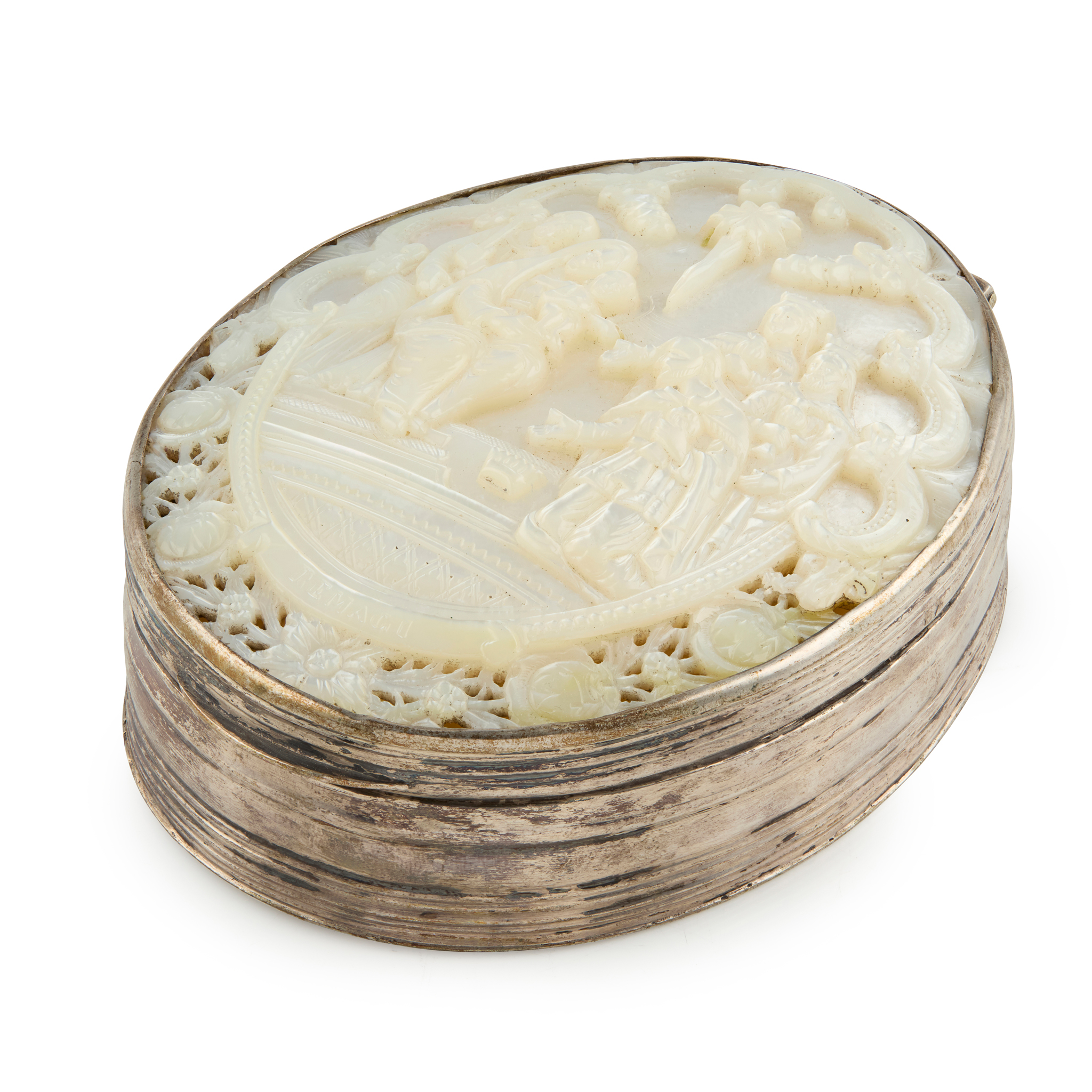 A DUTCH MOTHER OF PEARL BOX