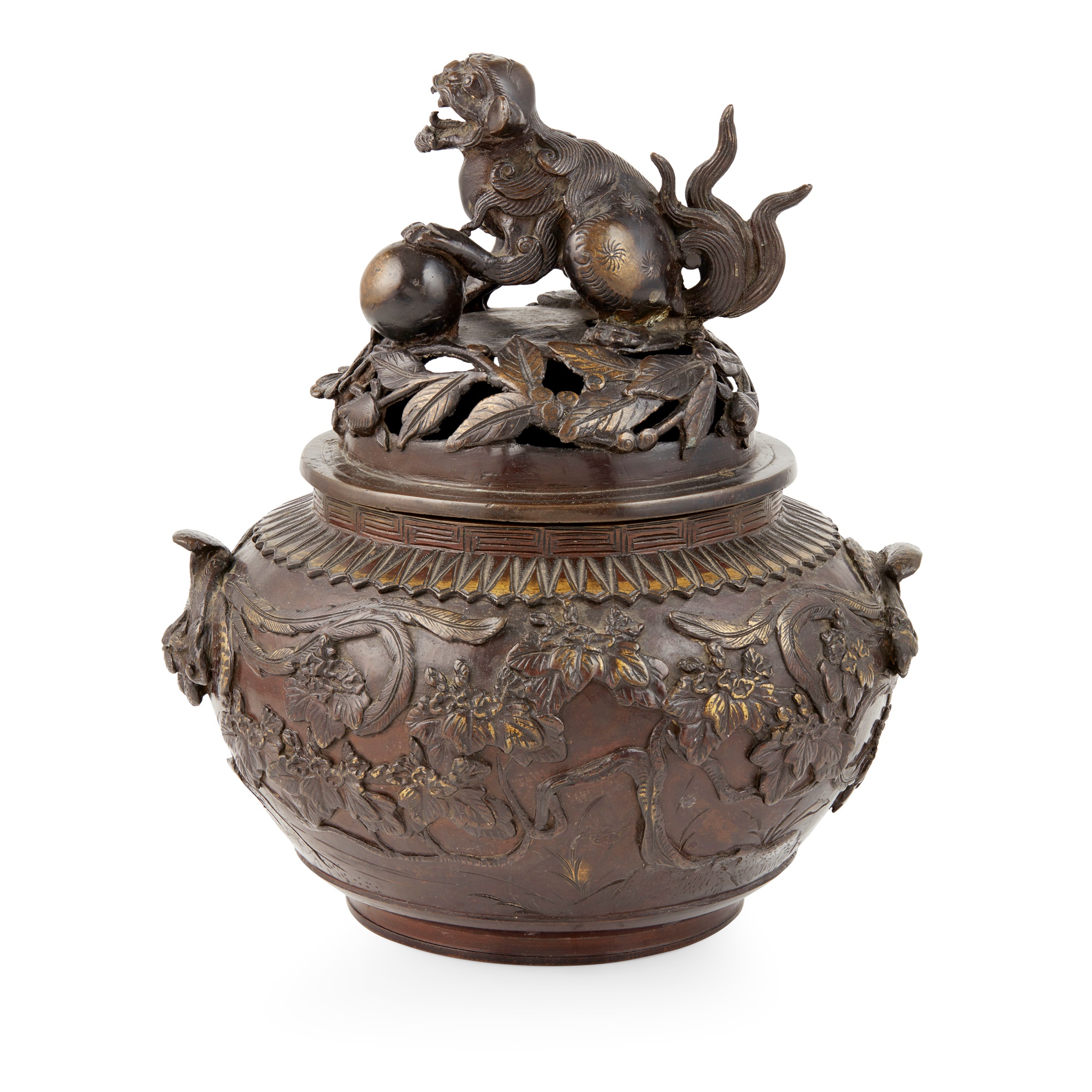 JAPANESE BRONZE CENSOR WITH COVER