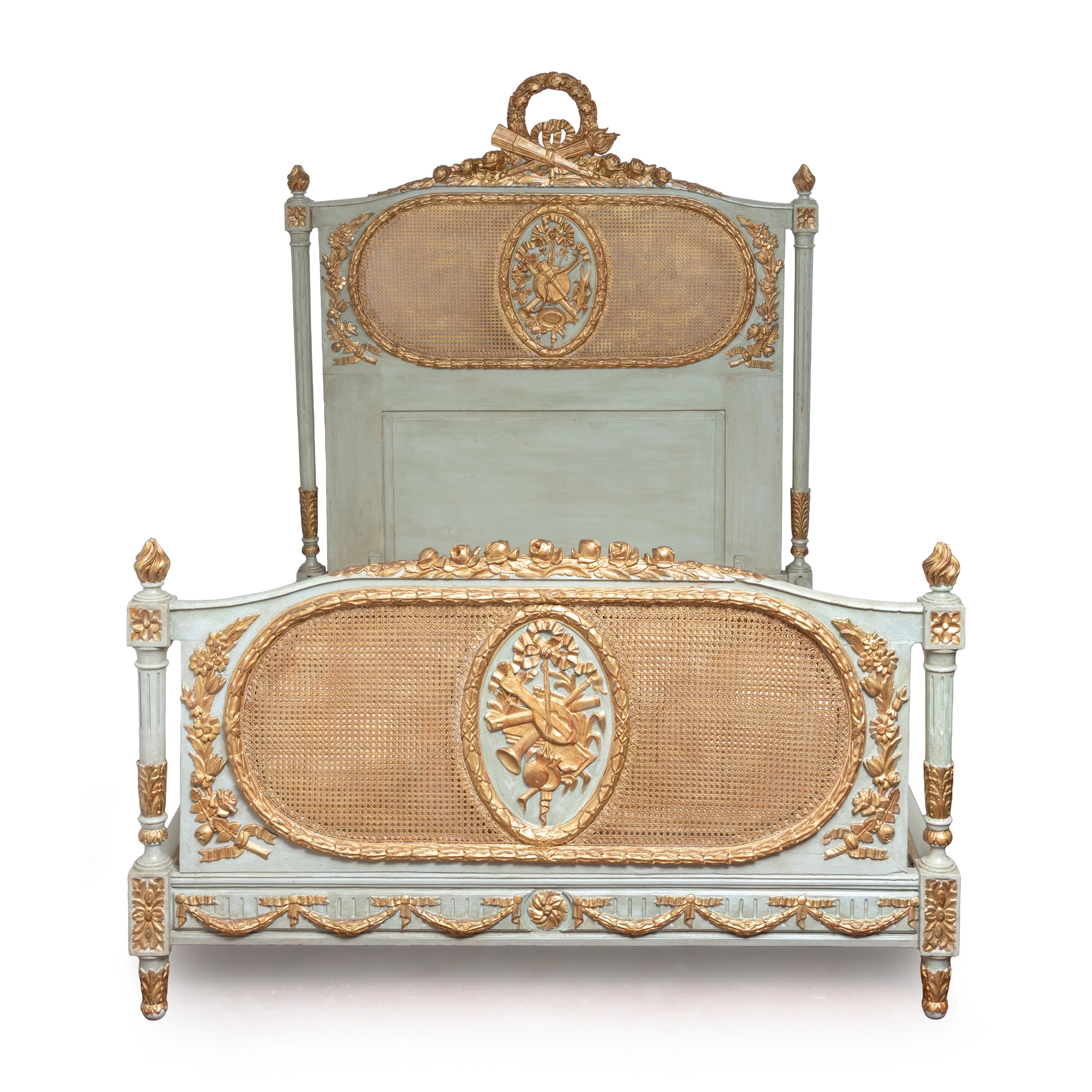 A FRENCH LOUIS XVI STYLE BED