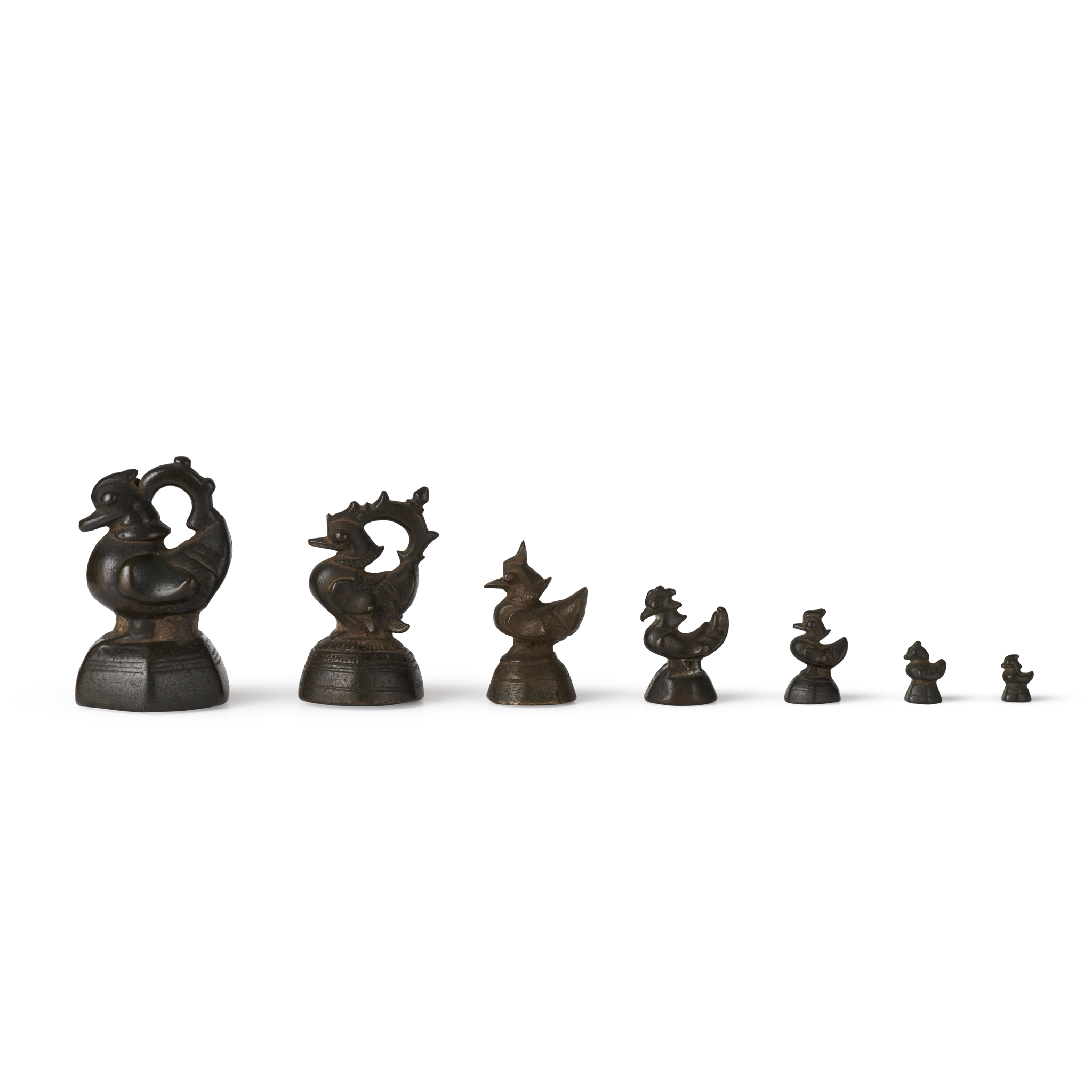 SET OF SEVEN 'DUCK' WEIGHTS