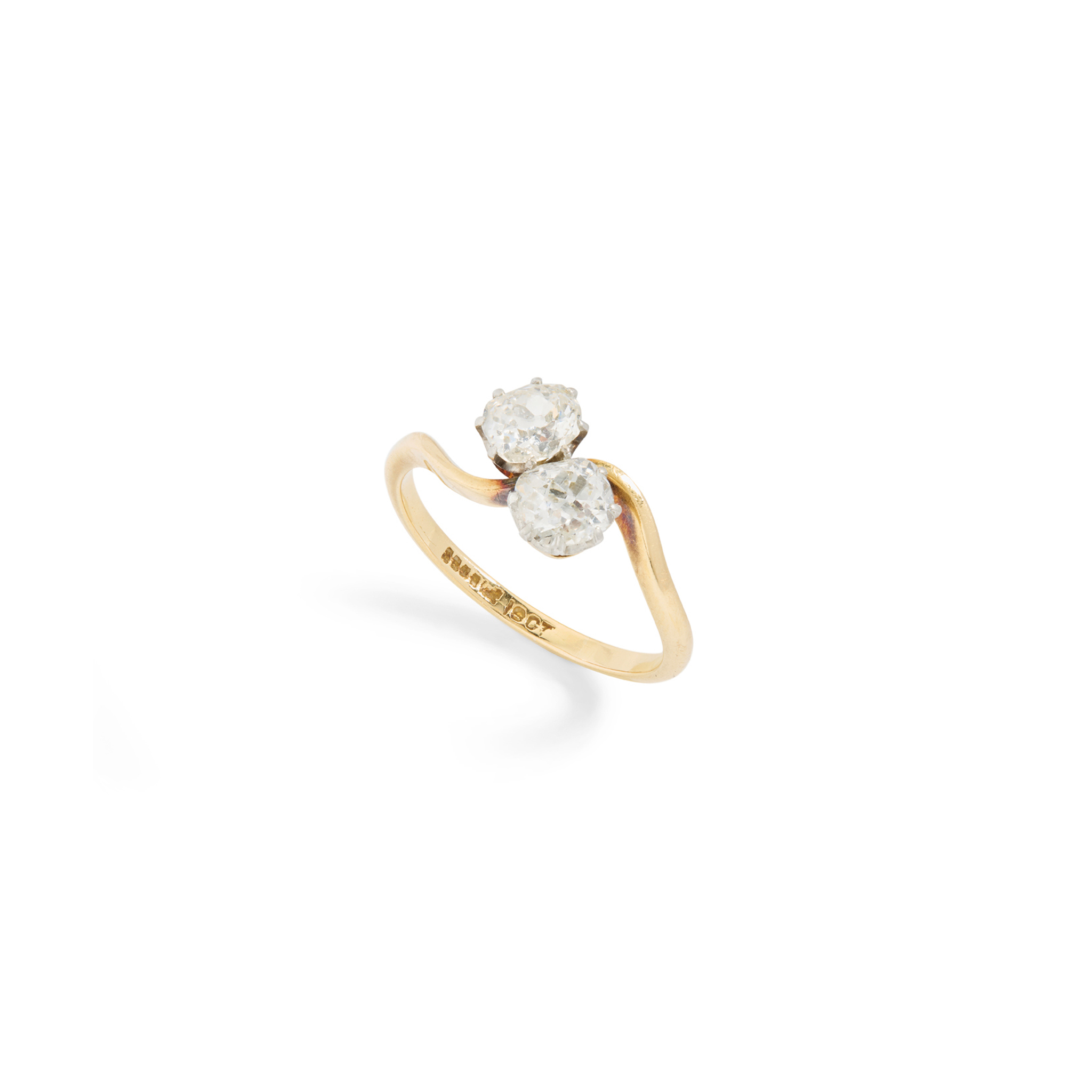 A diamond moi-et-toi ring