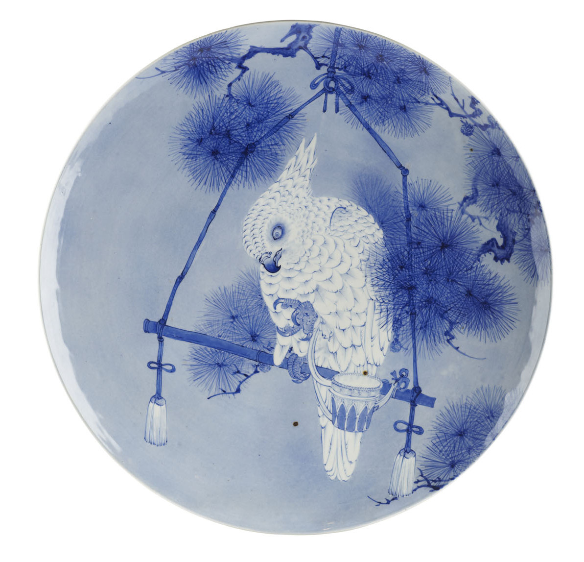 MASSIVE JAPANESE BLUE PAINTED CHARGER