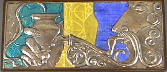 An Ottaviani silver and enamel box