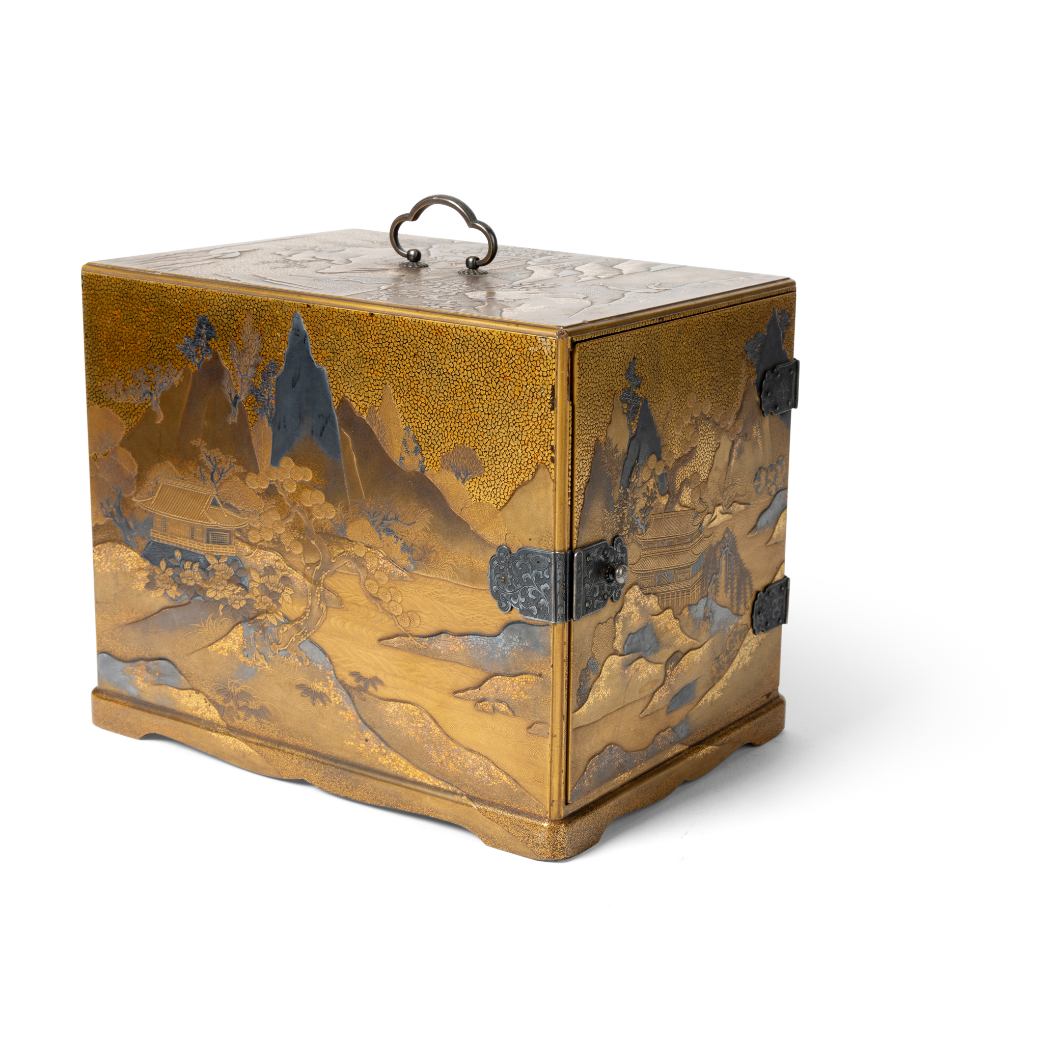 JAPANESE GOLD-LACQUER KODANSU, MINIATURE CABINET