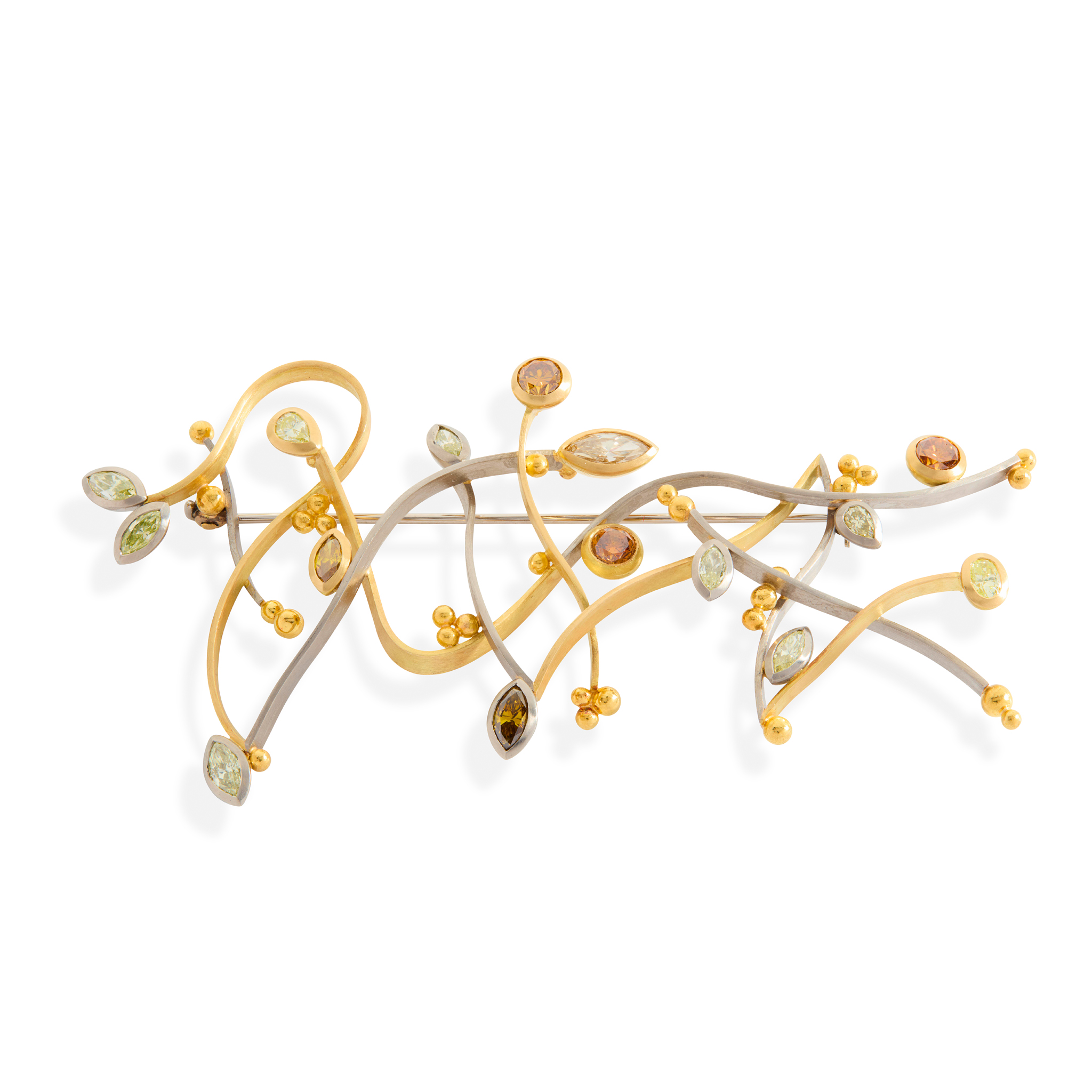 Peter Plöderl: A fancy coloured diamond brooch