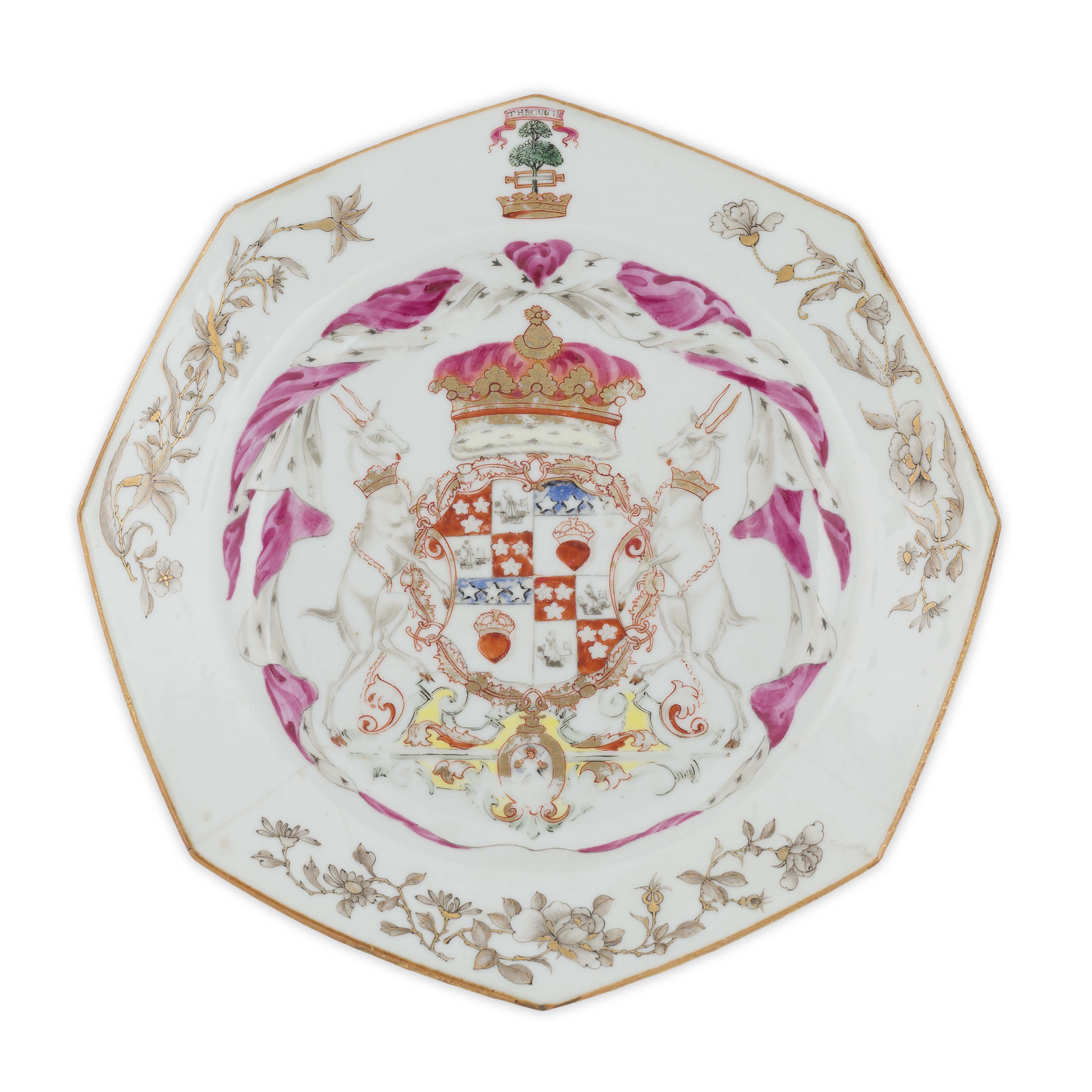 CHINESE EXPORT OCTAGONAL PLATE