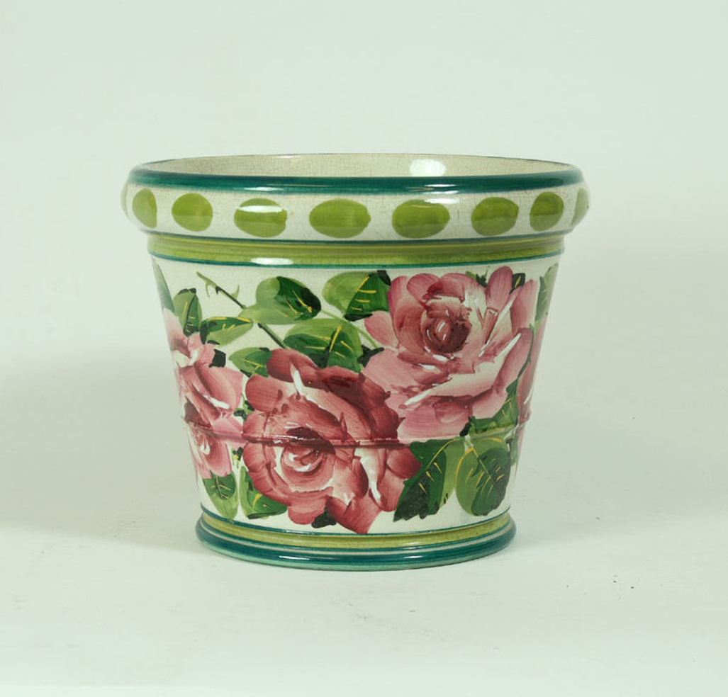A Wemyss Cabbage Rose pattern jardiniere
