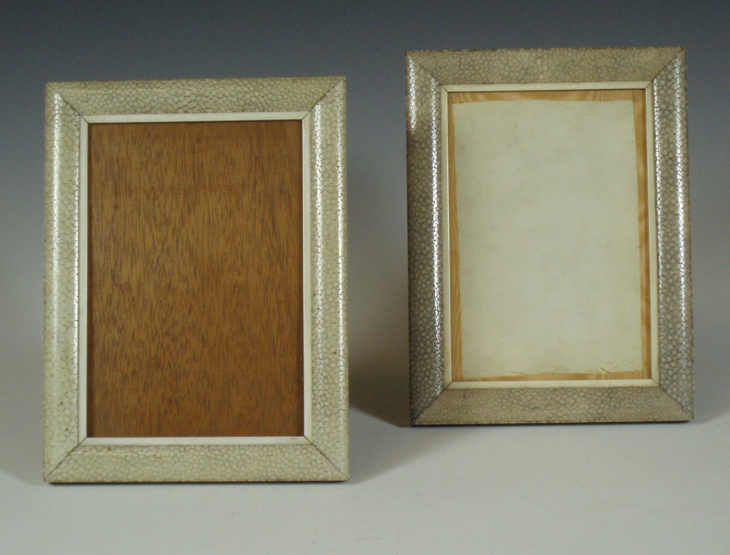 A pair of shagreen picture frames