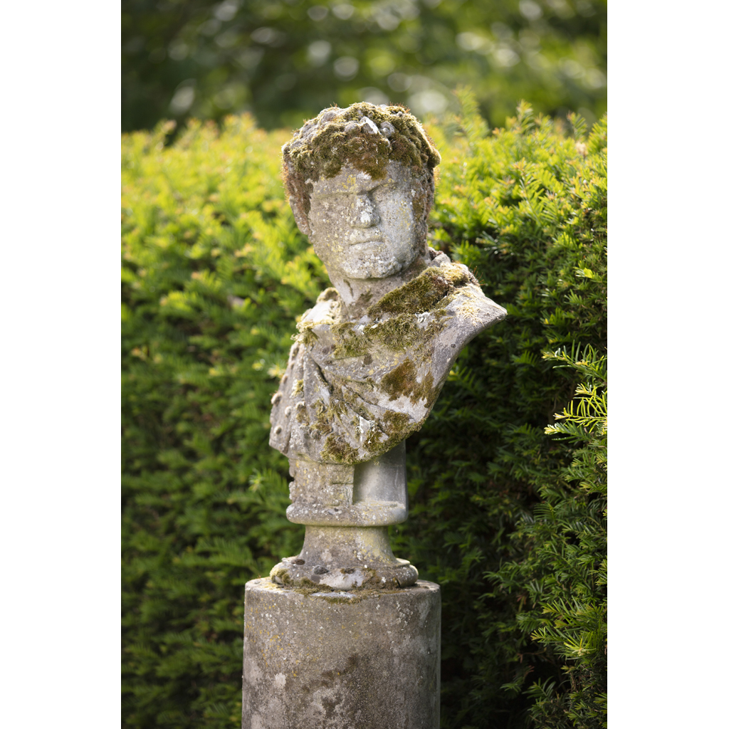 WEATHERED COMPOSITION STONE BUST