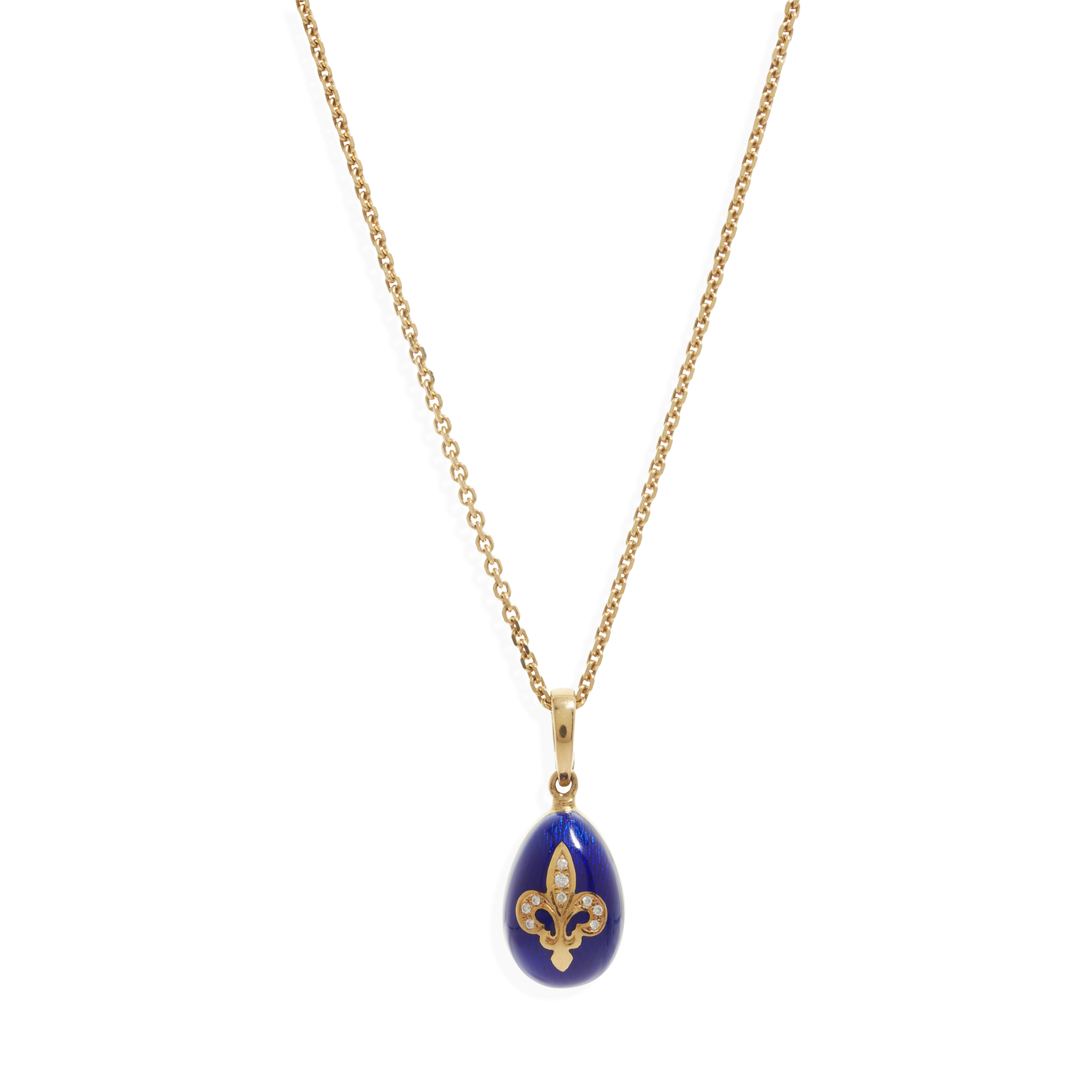 Fabergé: A limited edition enamel and diamond egg pendant