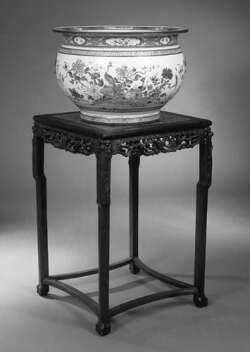 A Chinese famille rose fish bowl