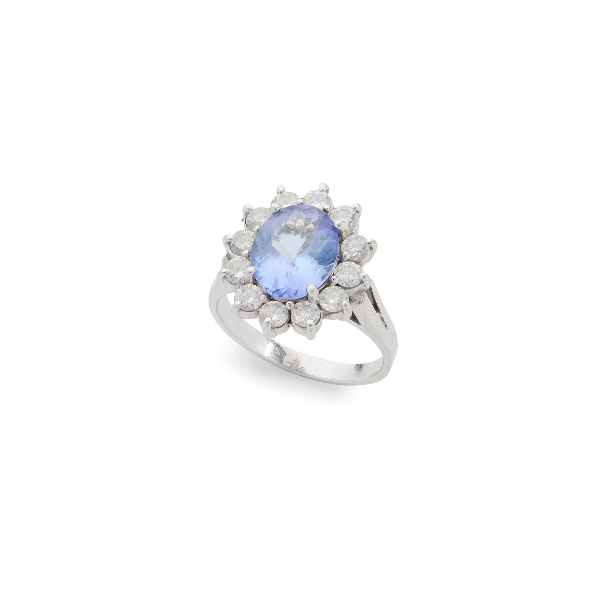 A Tanzanite and diamond ring