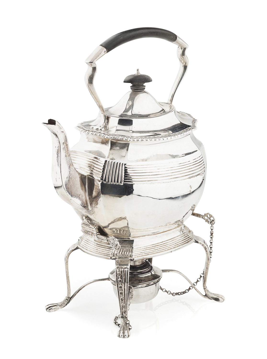 A spirit kettle and stand