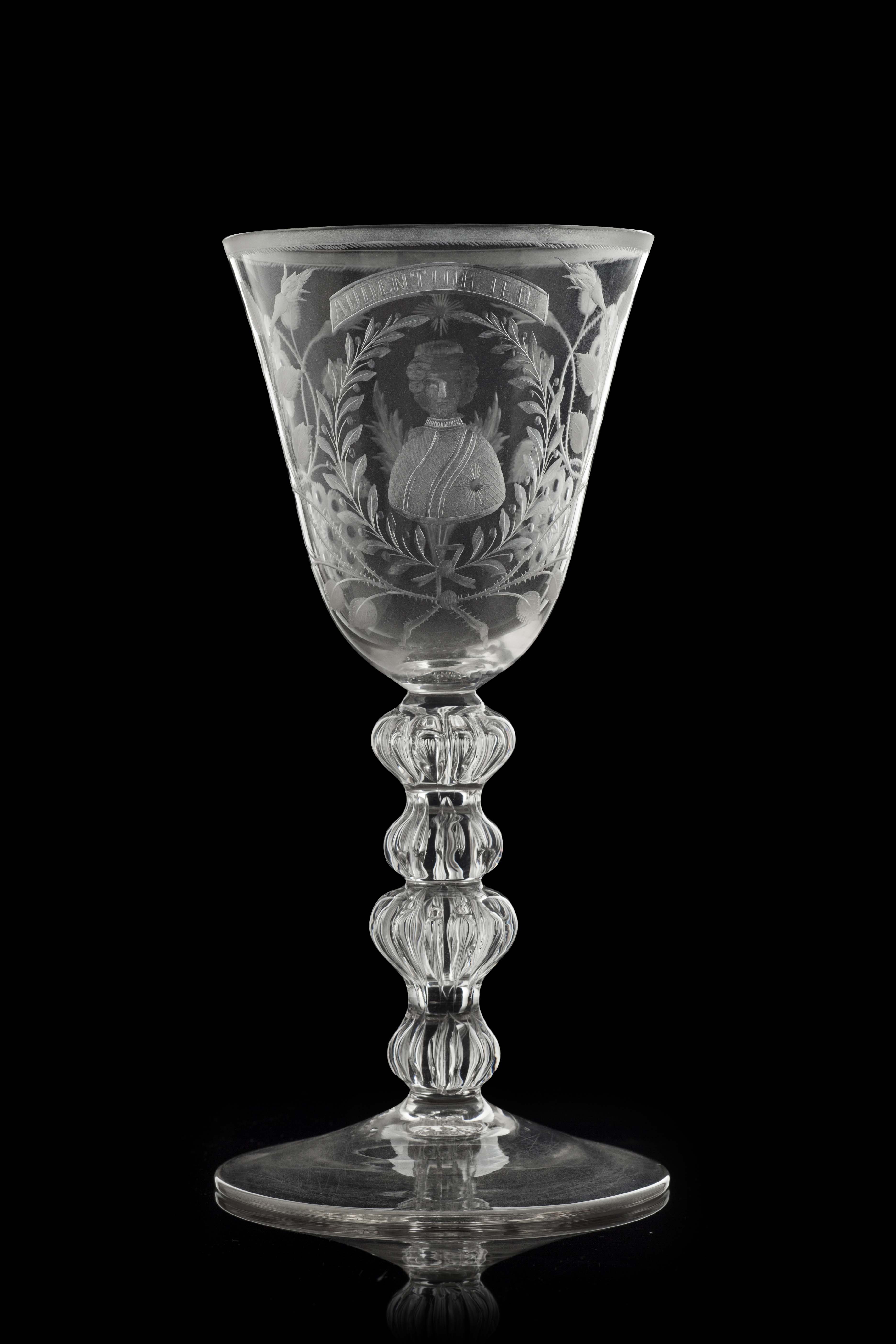 A large Jacobite goblet