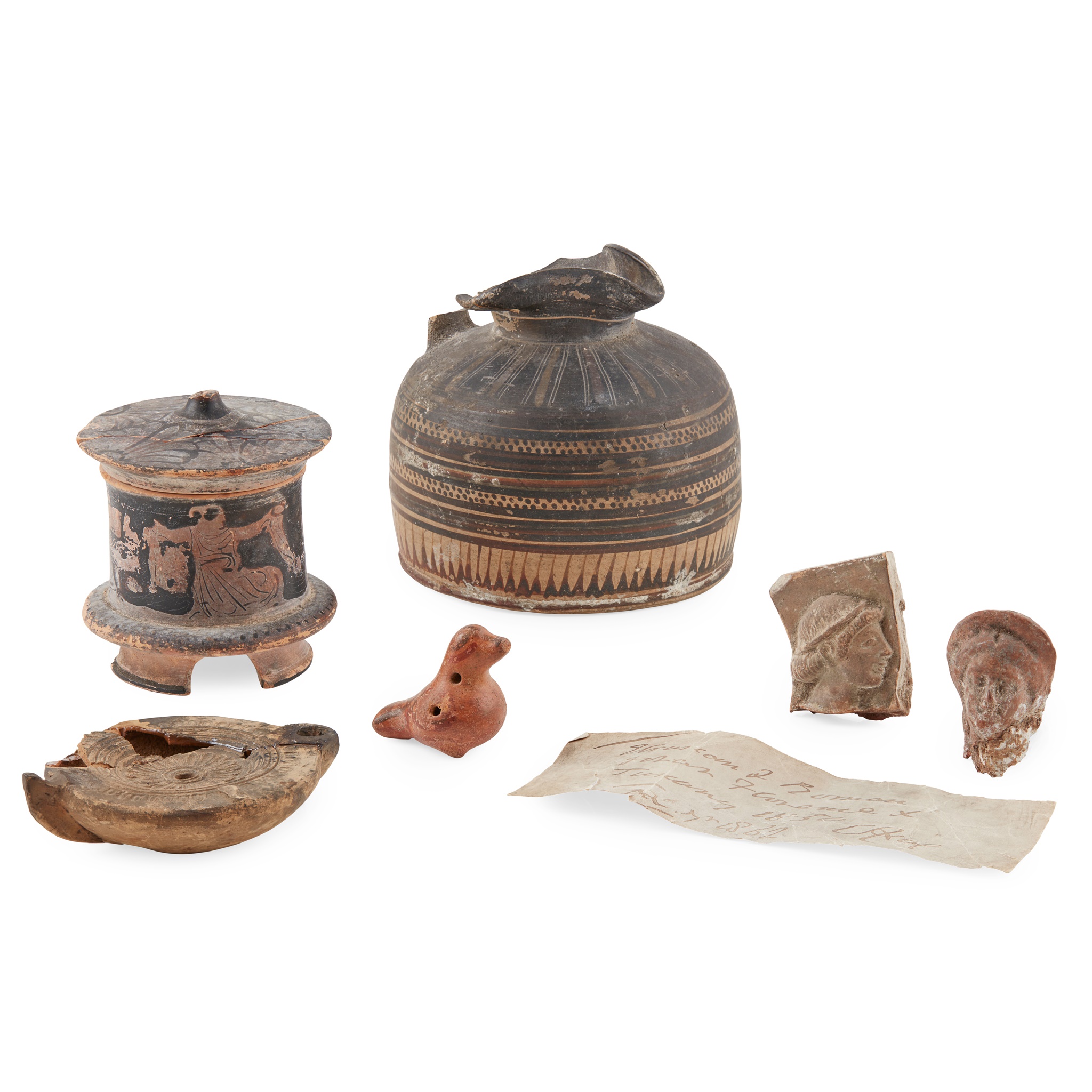 CORINTHIAN GEOMETRIC PATTERN SQUAT OINOCHOE