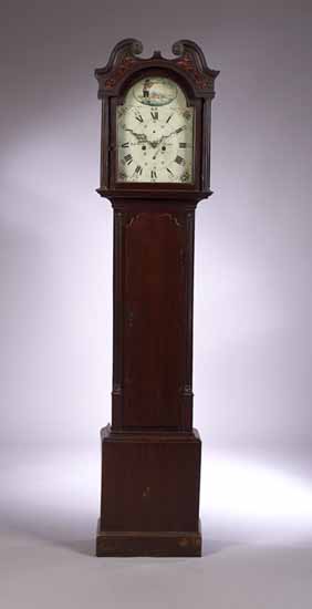 A George III stained oak longcase clock