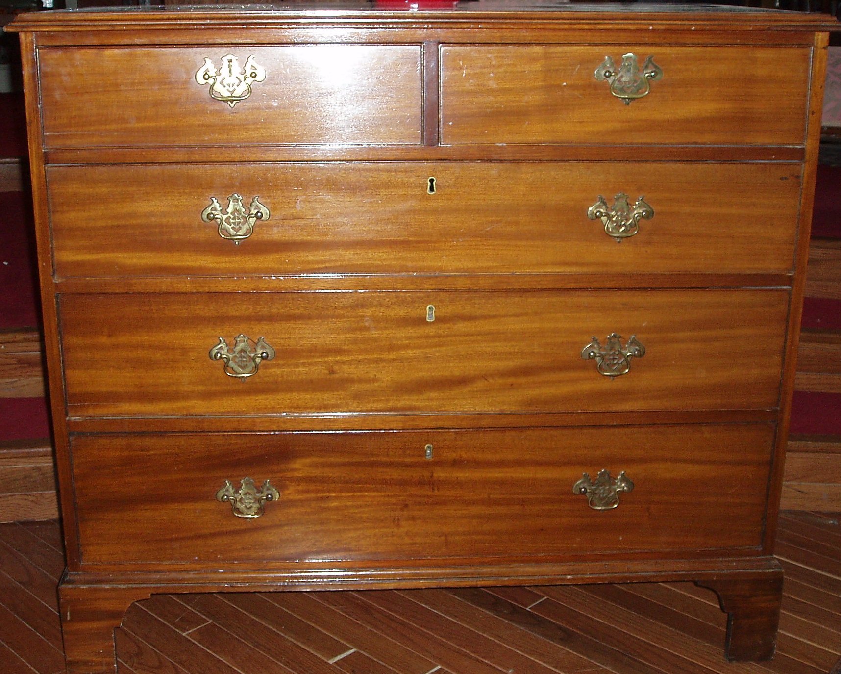A George III mahogany chest,