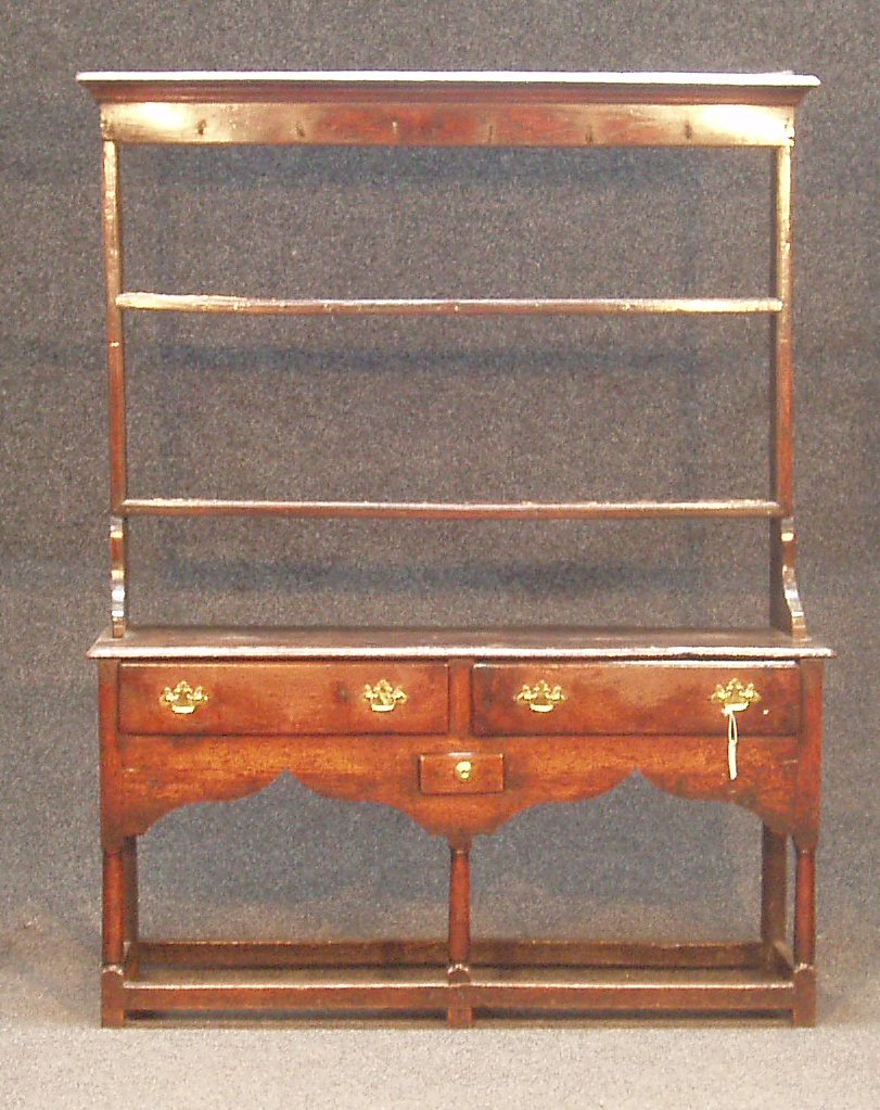 An 18th century oak dresser,