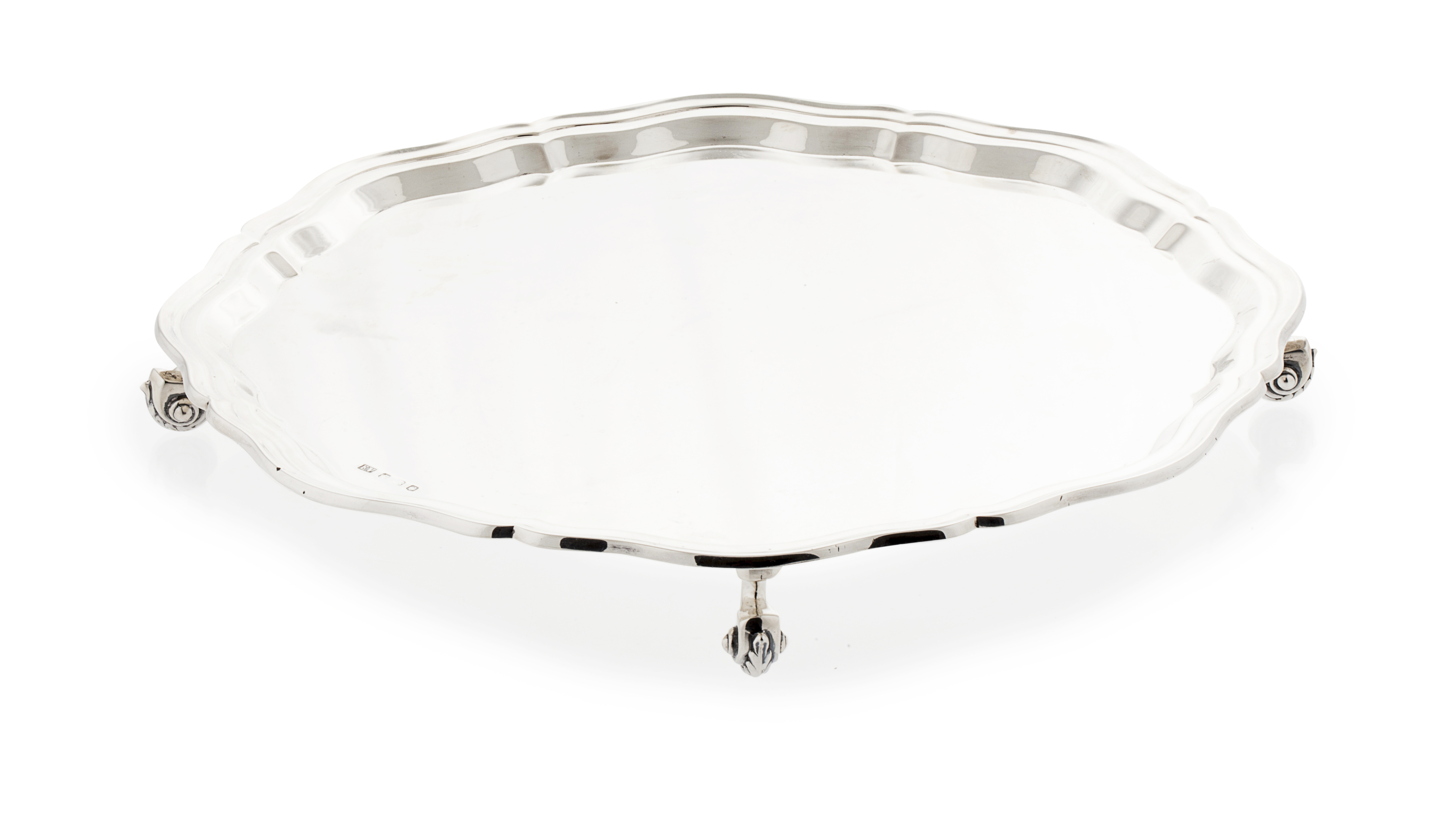A large plain circular salver