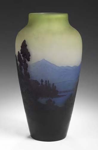 A Galle cameo glass vase,