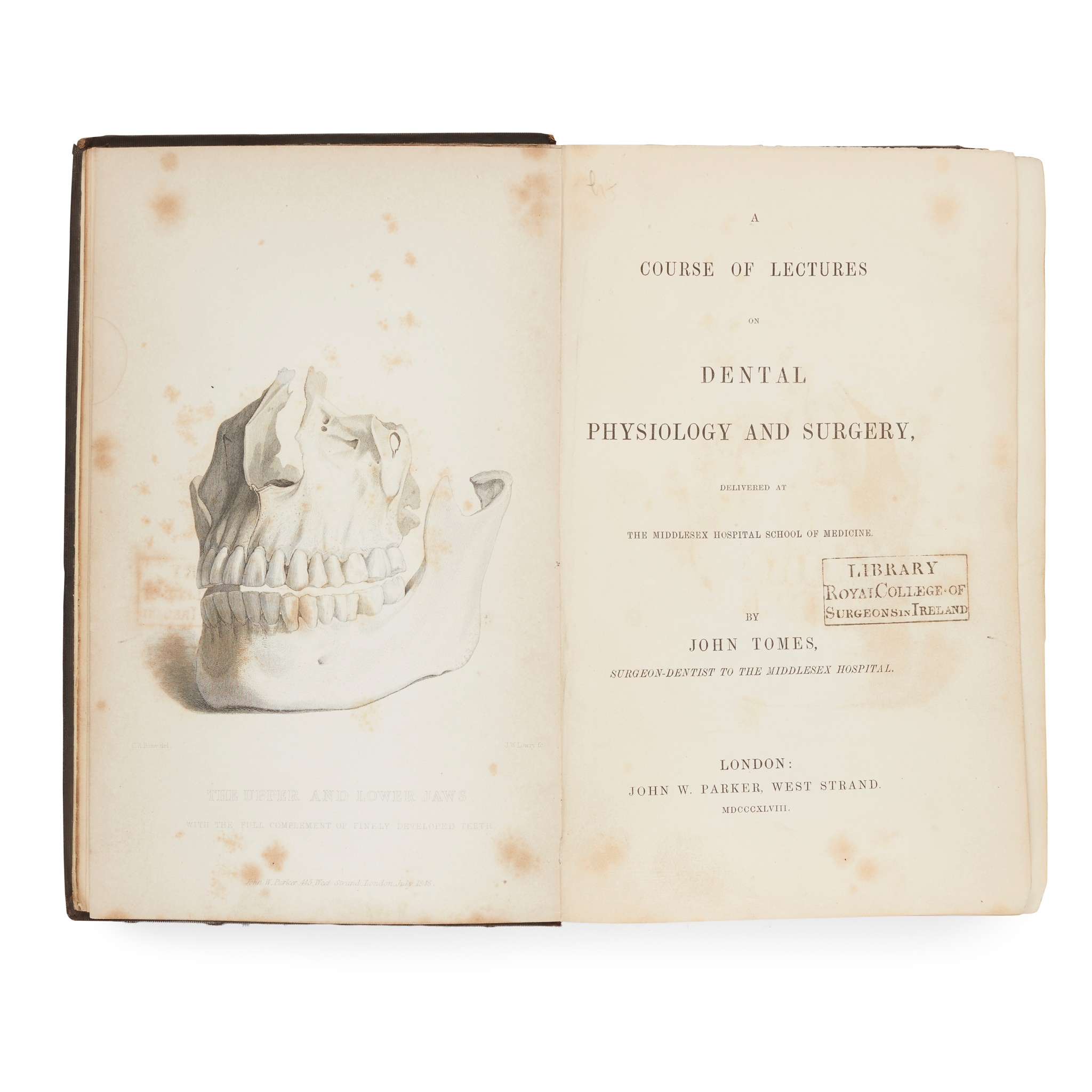 Dentistry - Tomes, John, Surgeon-Dentist to the Middlesex Hospital