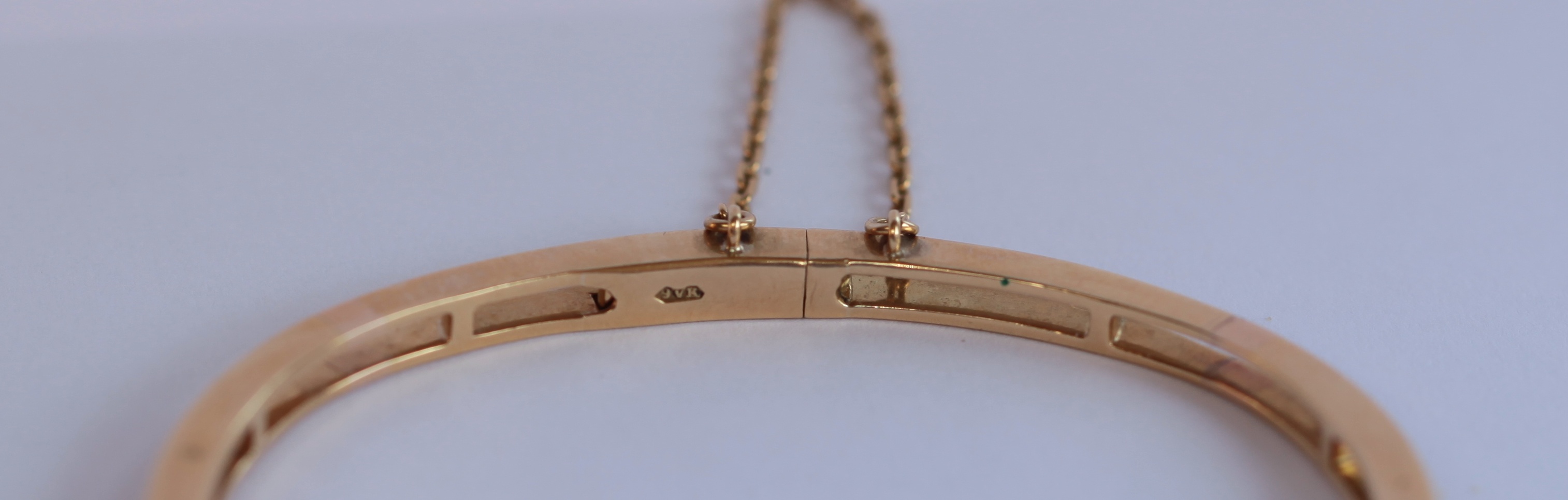 A sapphire and diamond set bangle